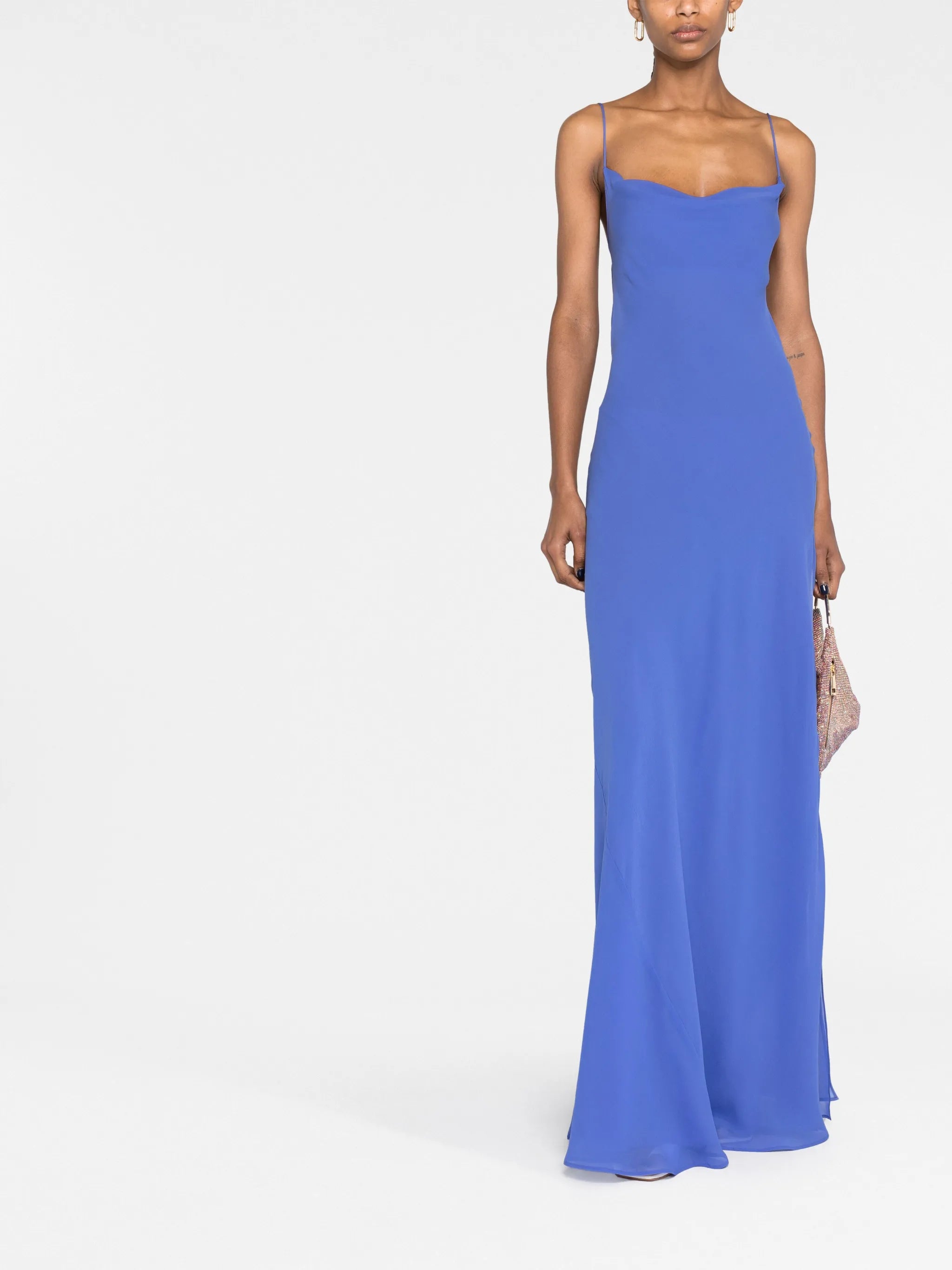 silk-chiffon maxi slip dress