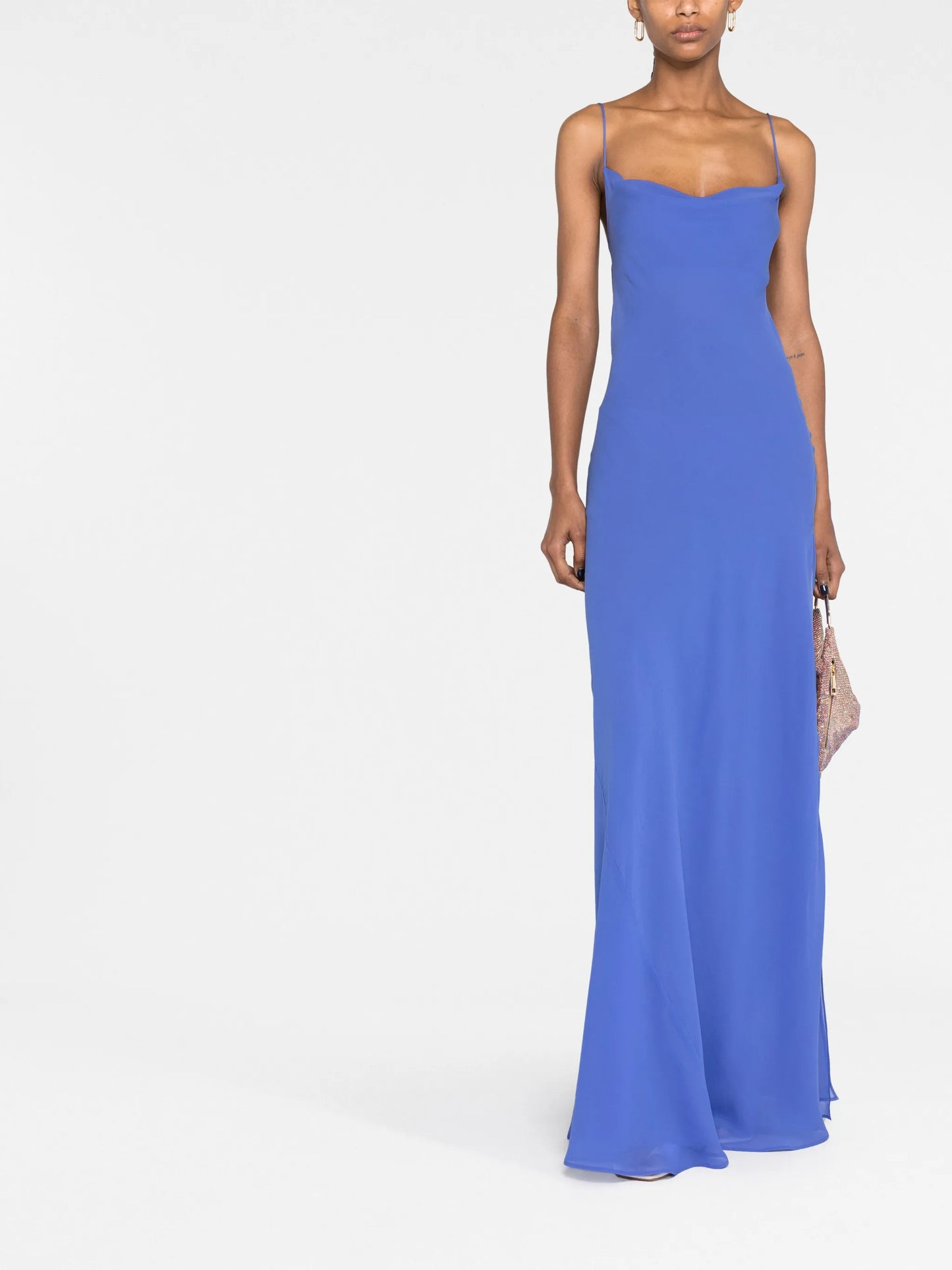 silk-chiffon maxi slip dress