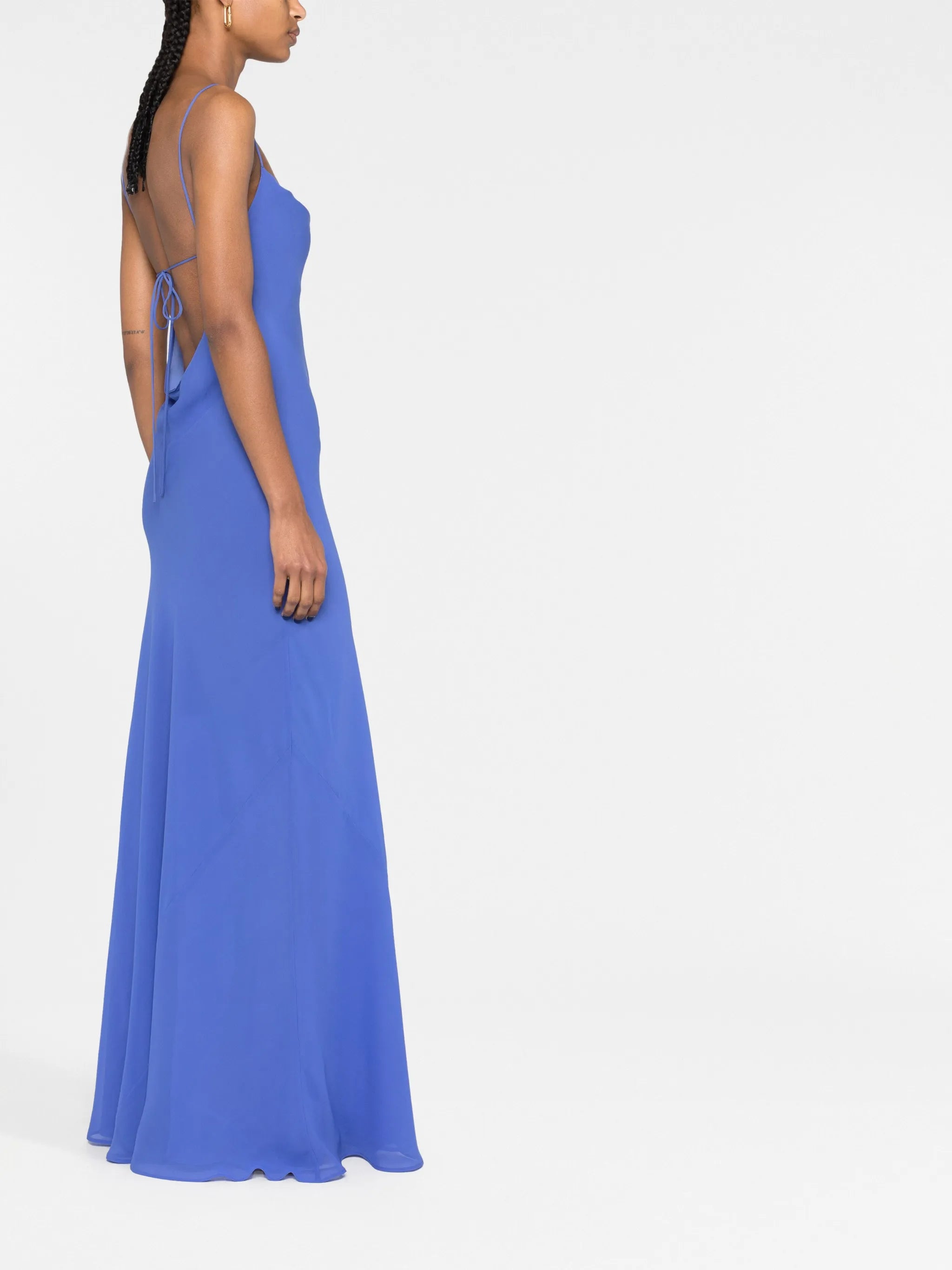 silk-chiffon maxi slip dress