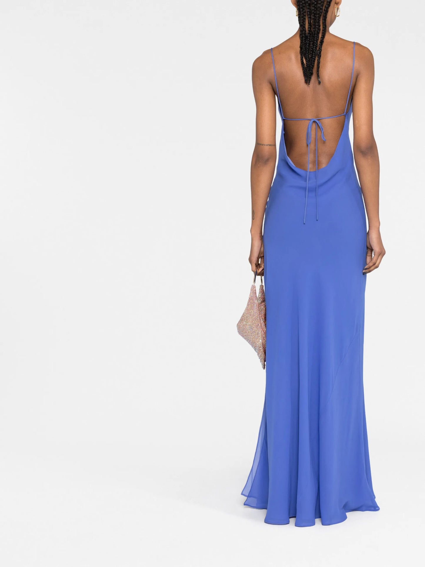 silk-chiffon maxi slip dress