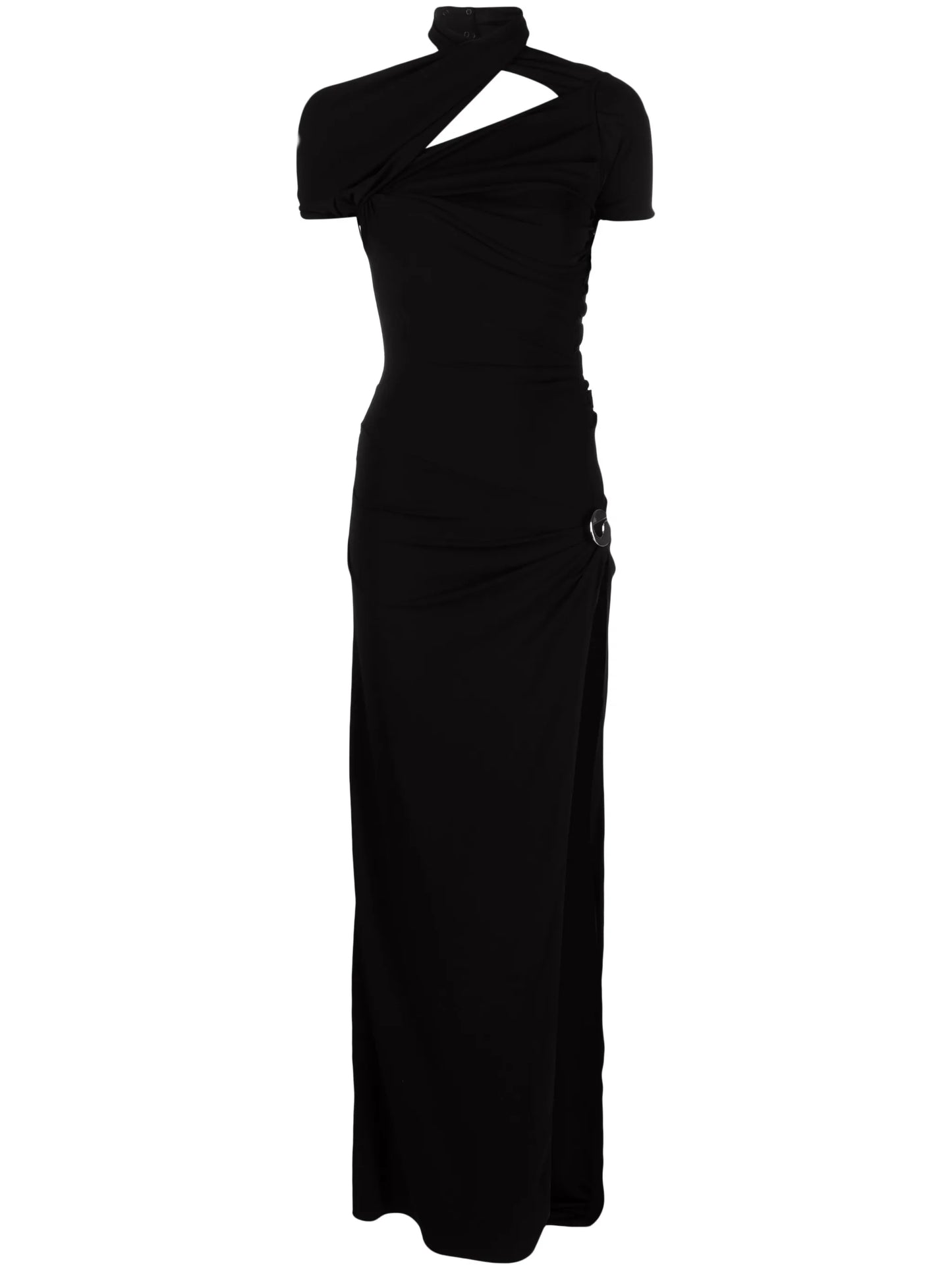short-sleeve cut-out maxi dress