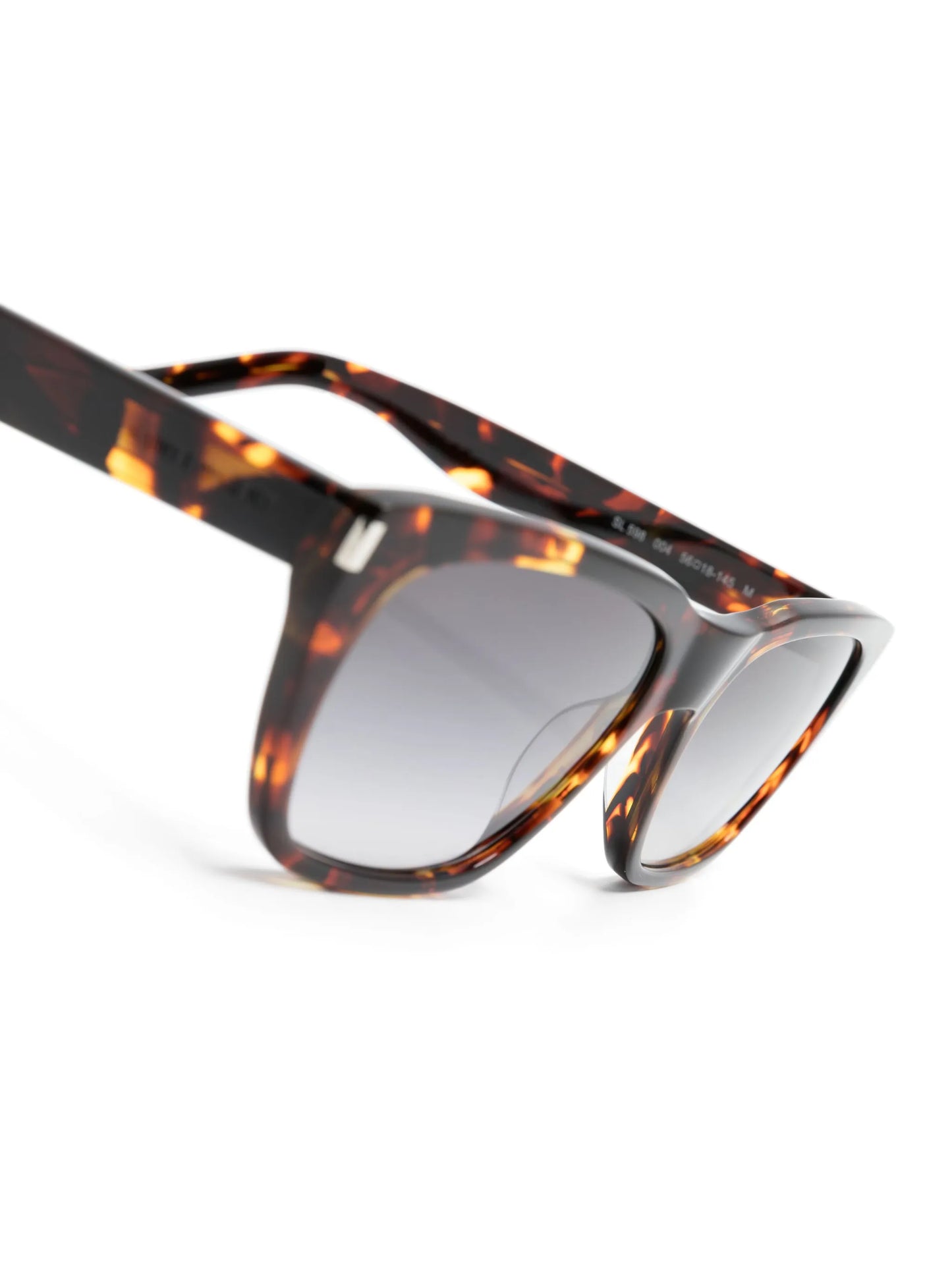 tortoiseshell-effect rectangle-frame sunglasses
