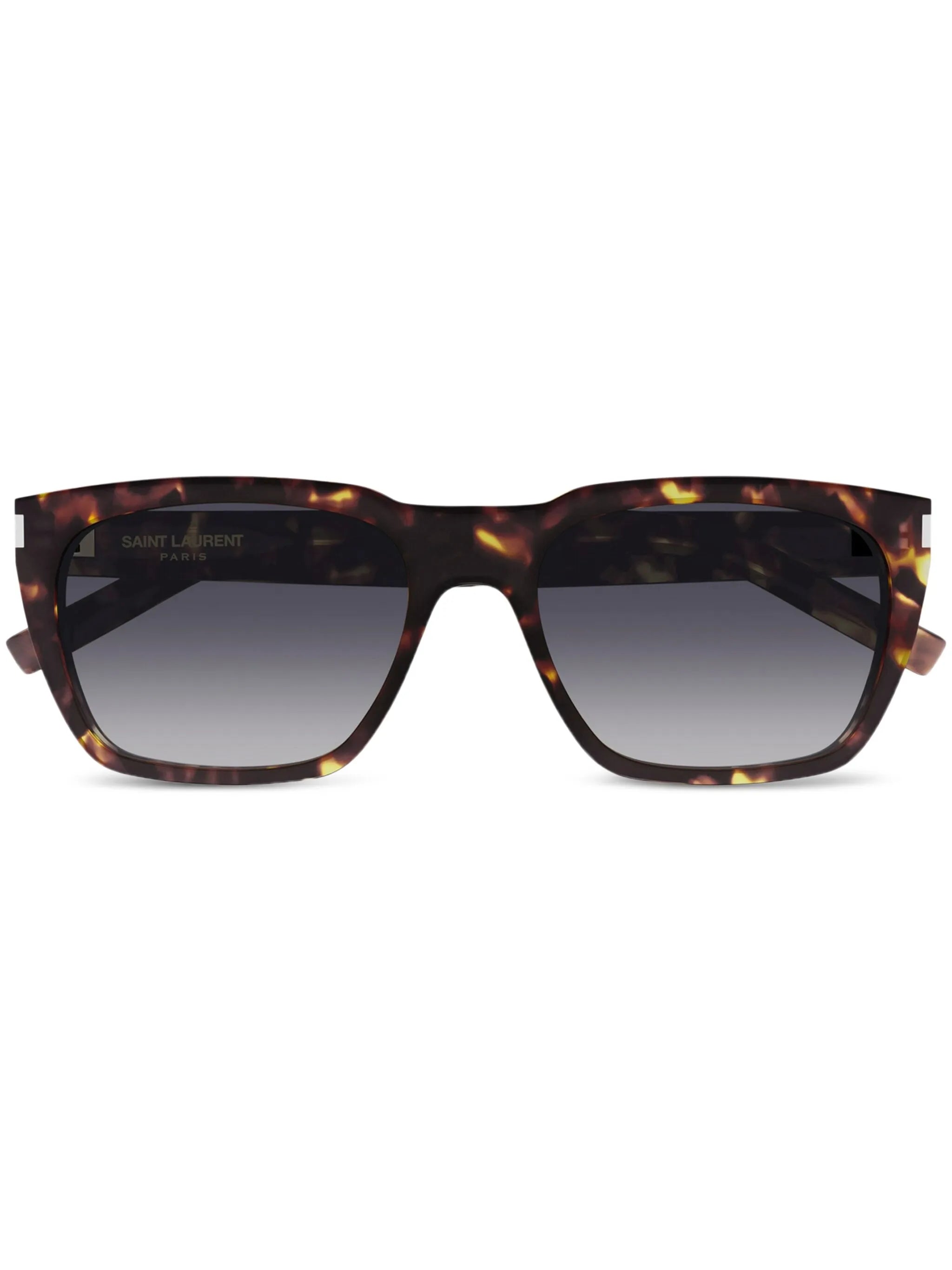 tortoiseshell-effect rectangle-frame sunglasses