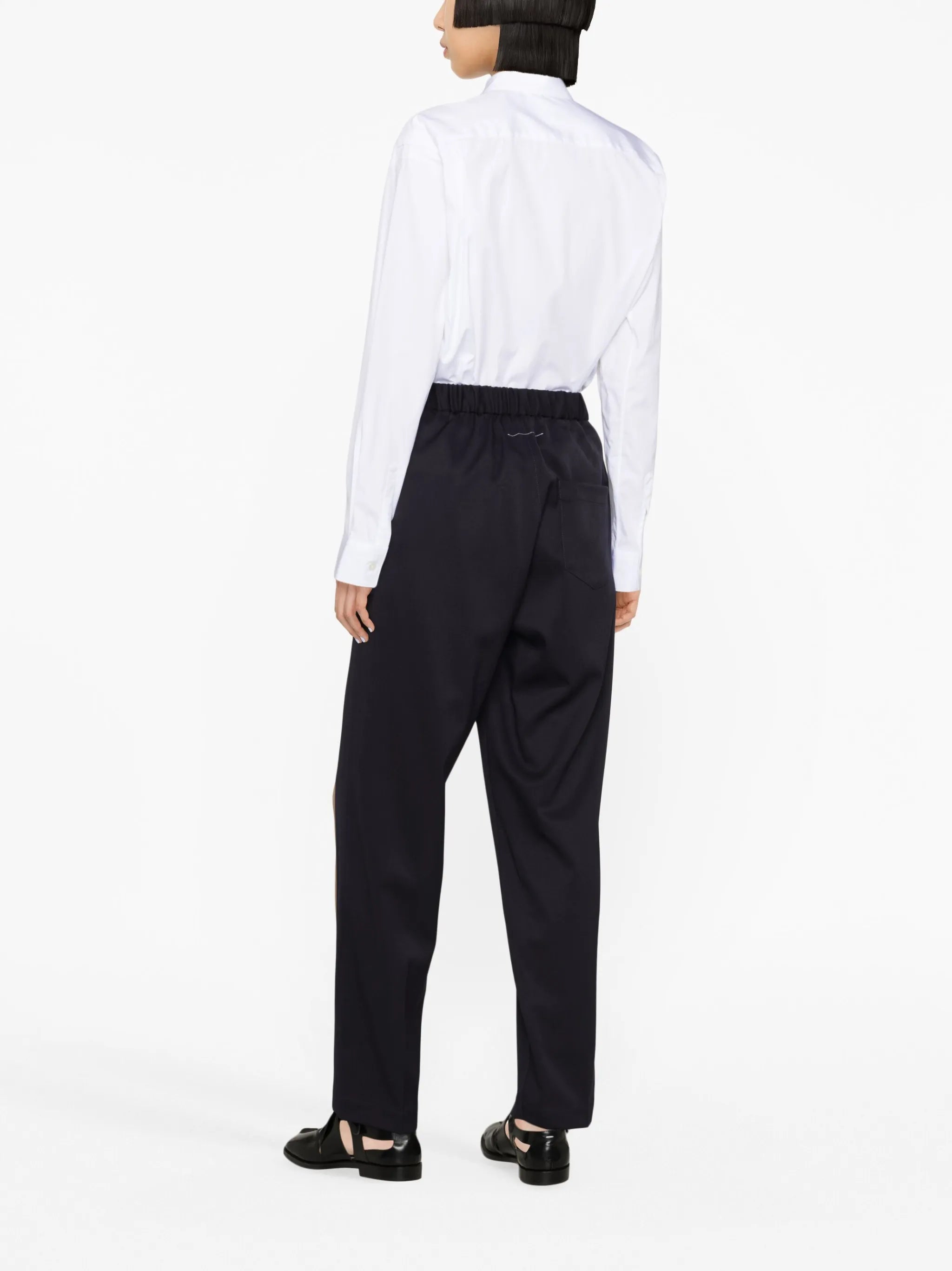 straight-leg drawstring trousers