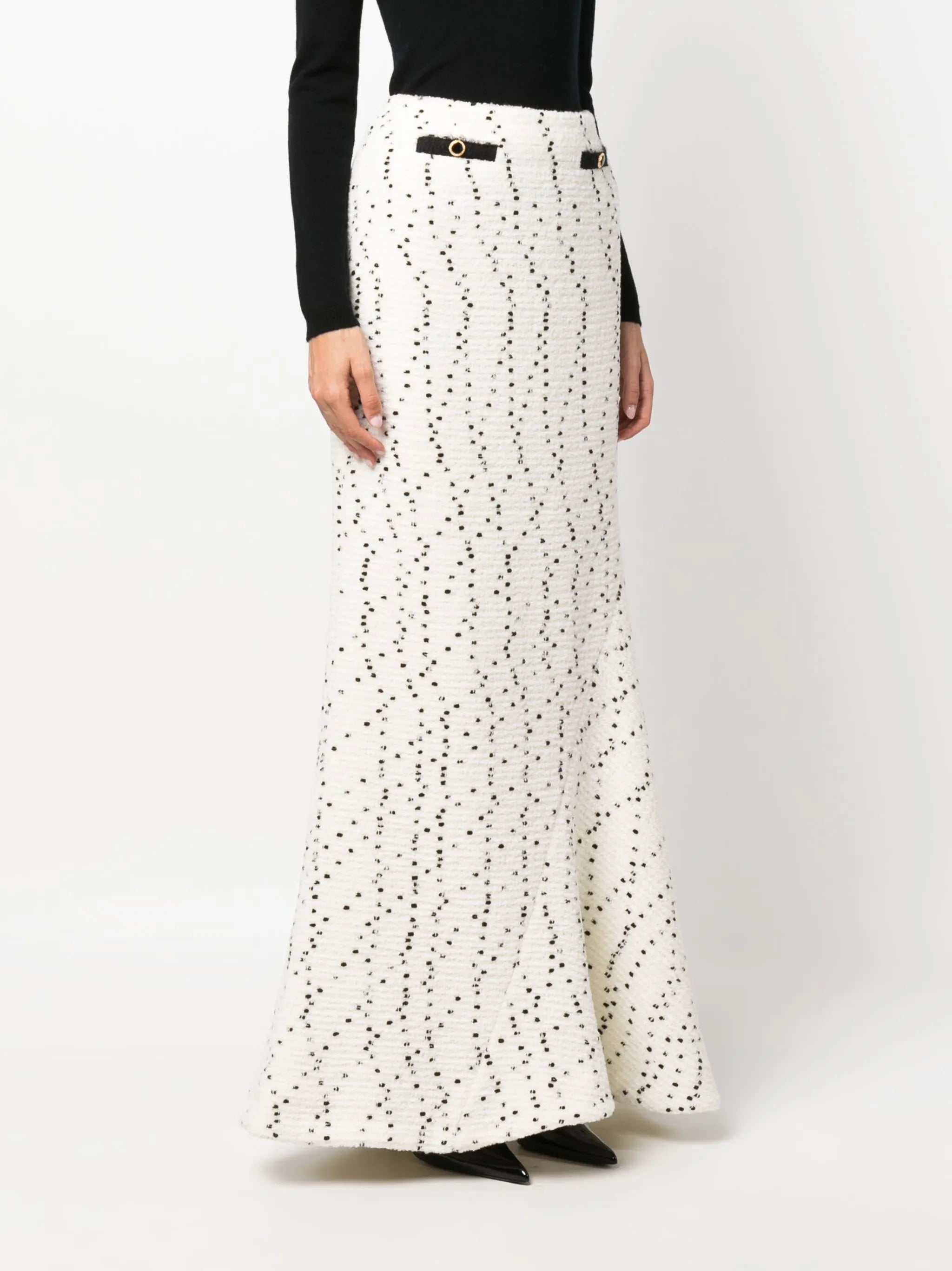 bouclé maxi skirt
