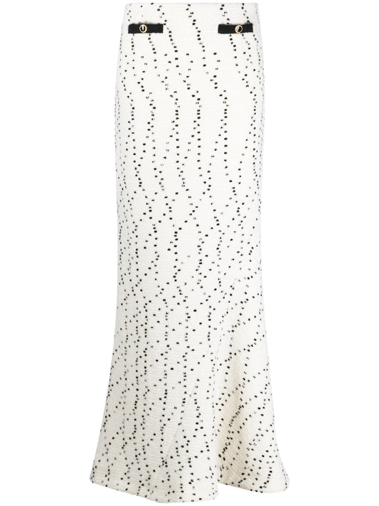 bouclé maxi skirt