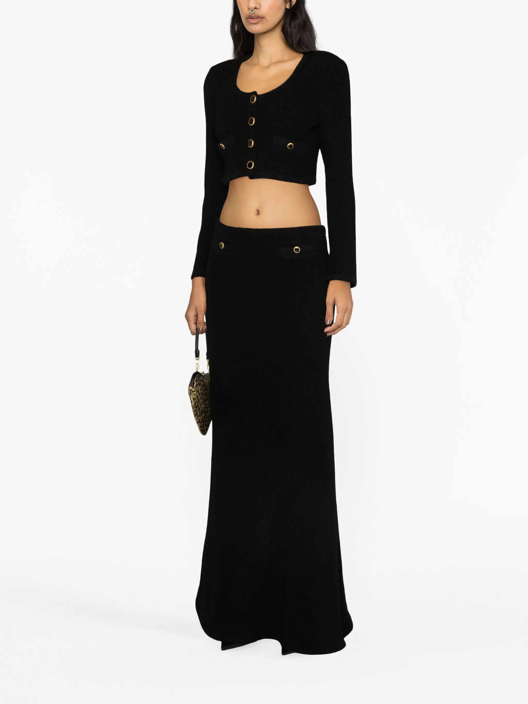 bouclé maxi skirt