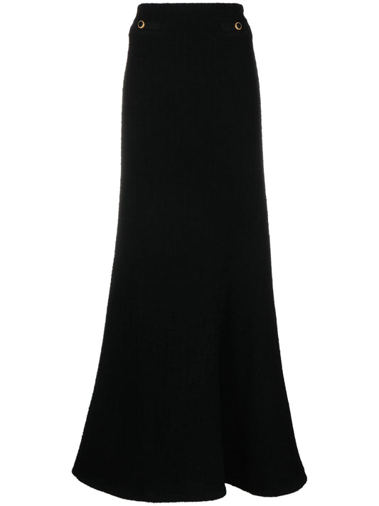 bouclé maxi skirt