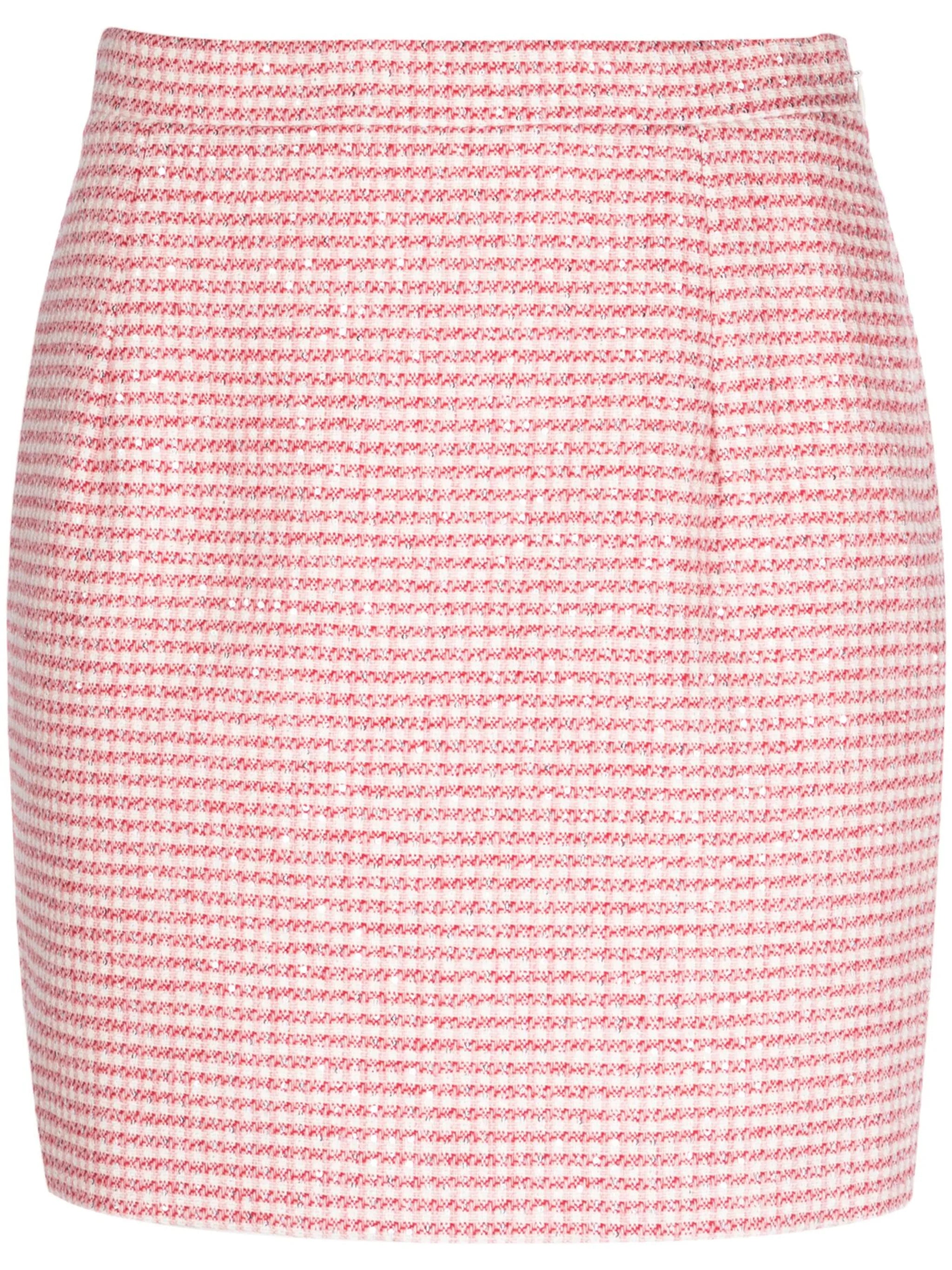 checked tweed mini skirt