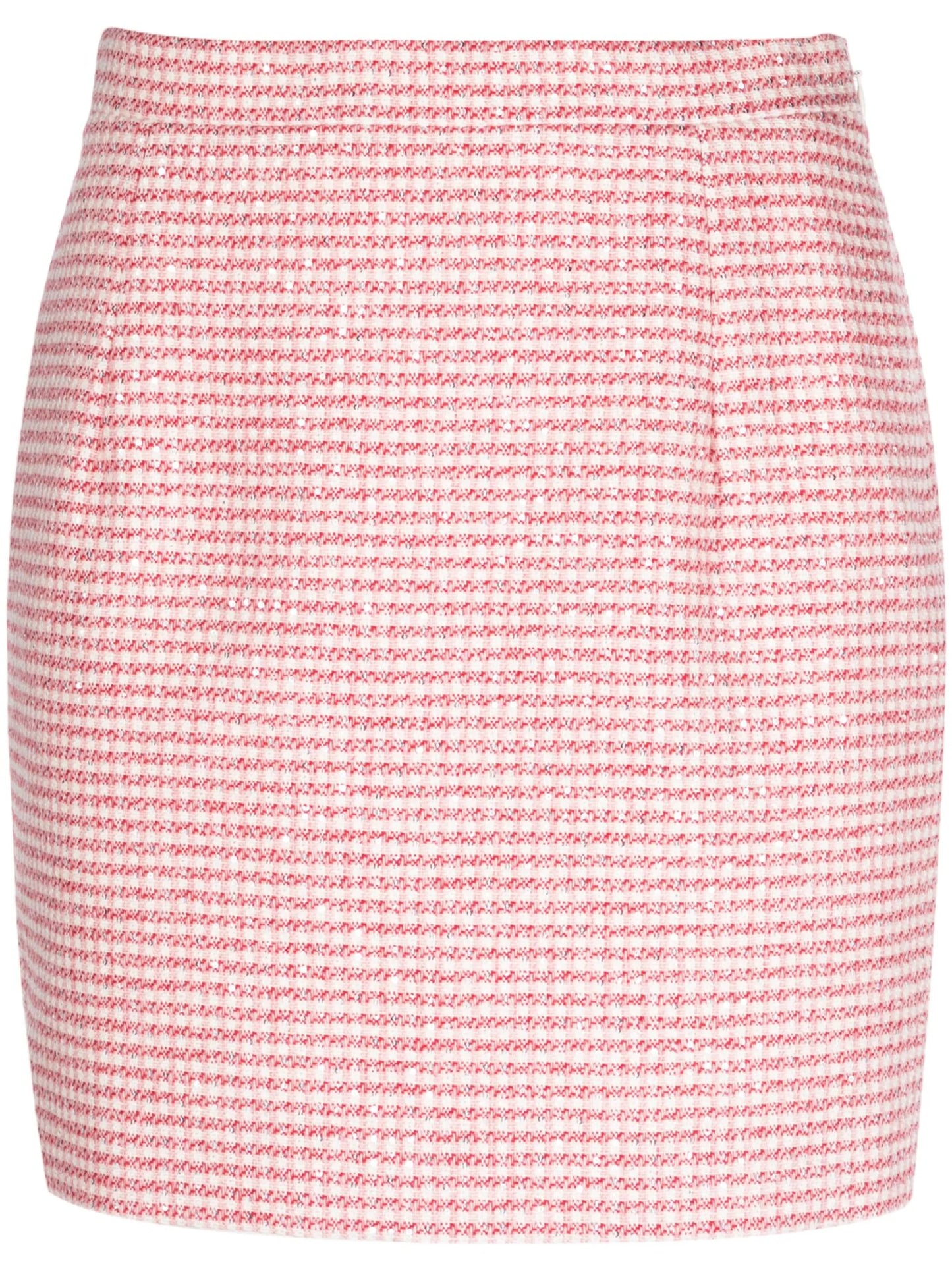 checked tweed mini skirt