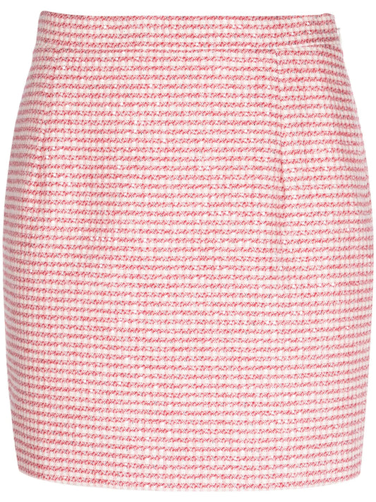 checked tweed mini skirt