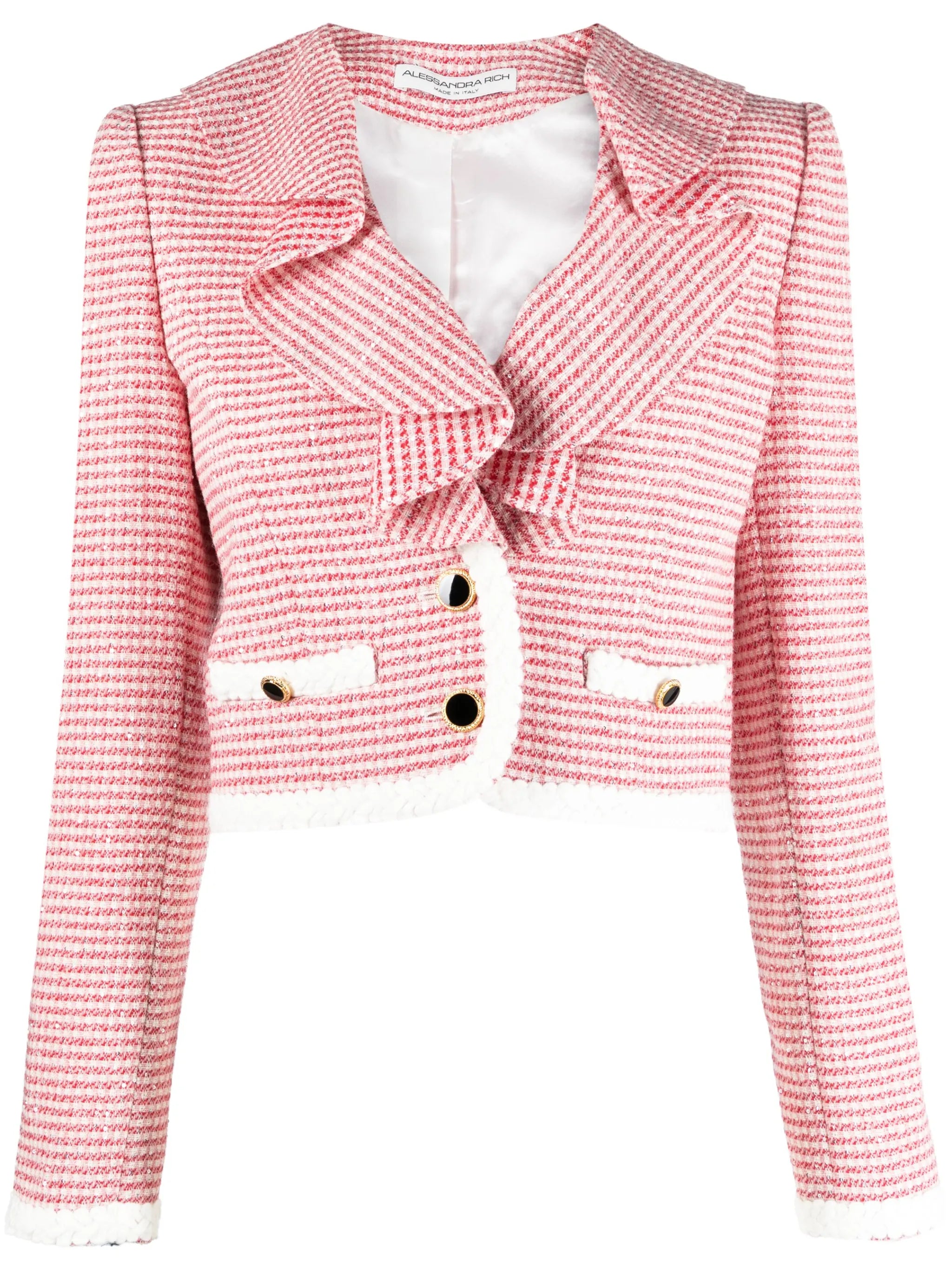 ruffled tweed jacket