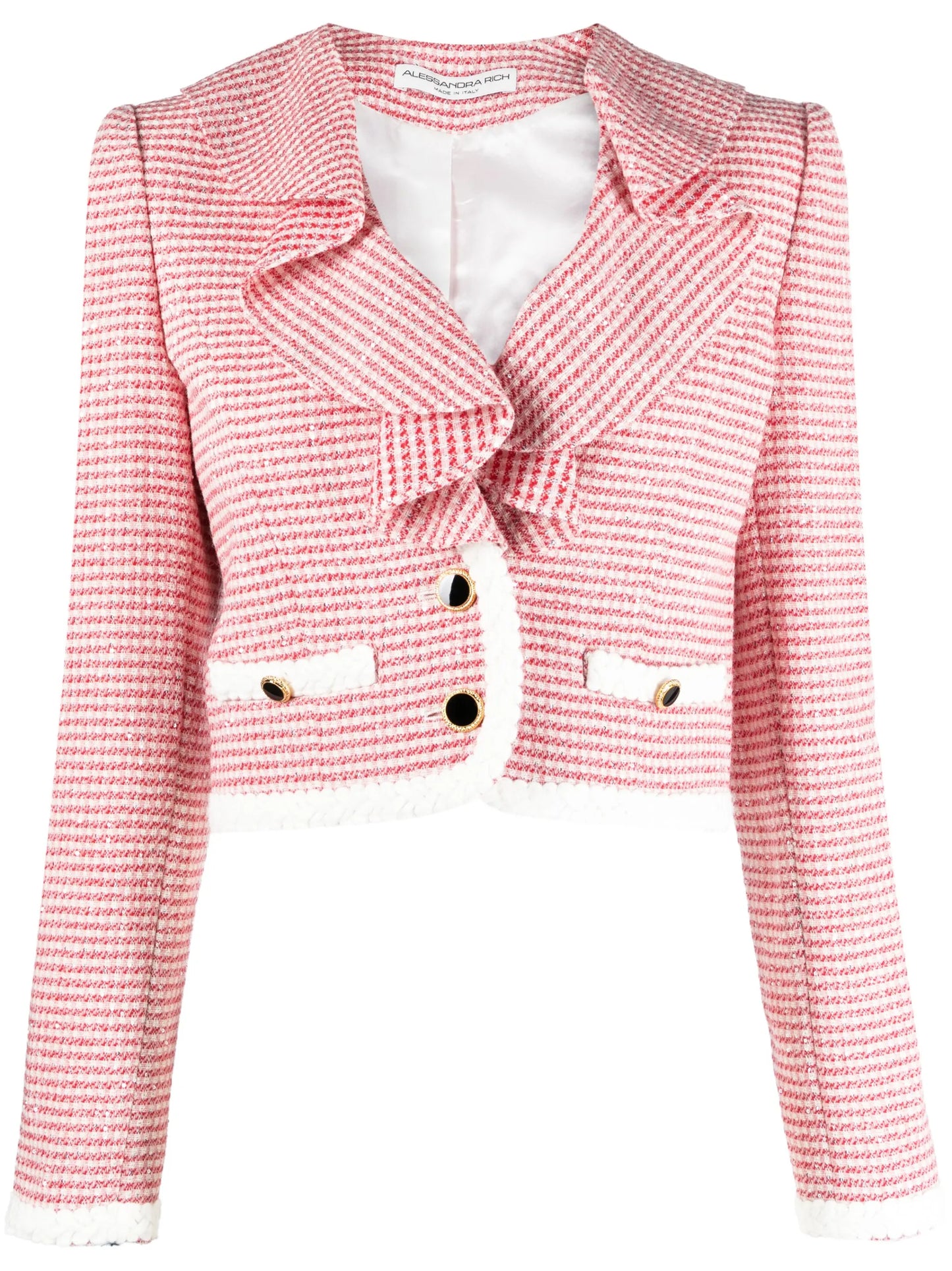 ruffled tweed jacket