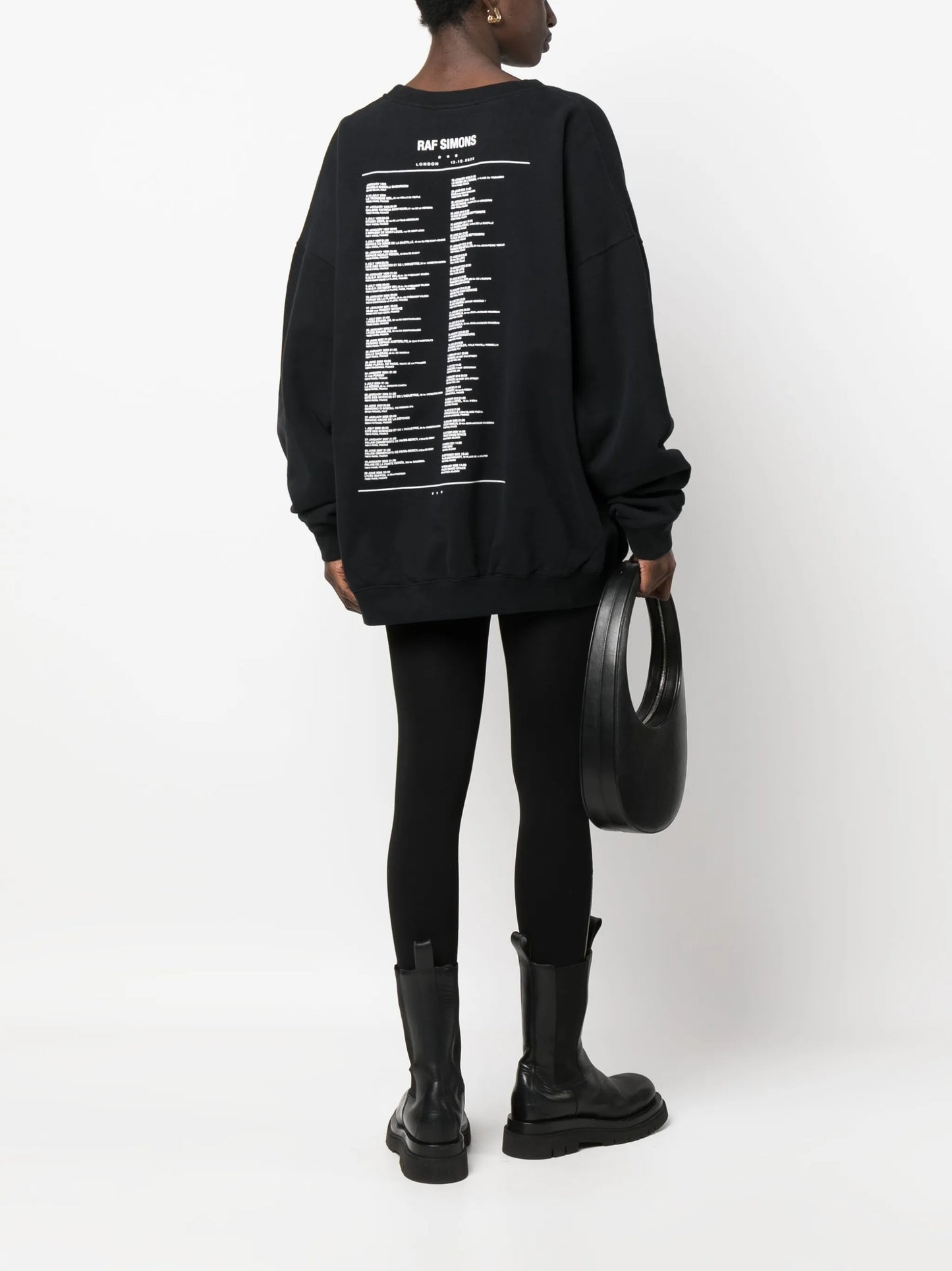 tour-print fleece cardigan