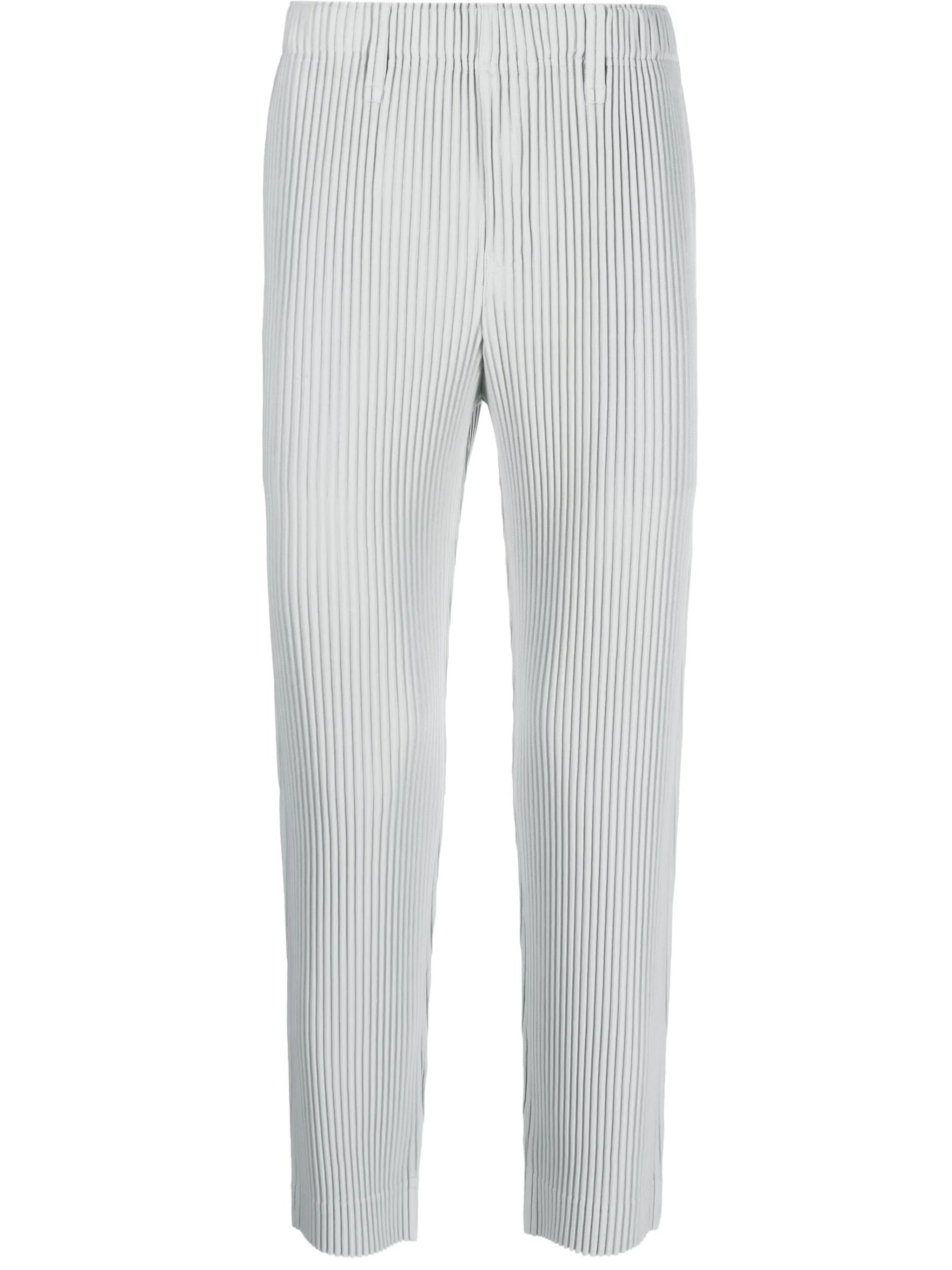 pleated tapered trousers