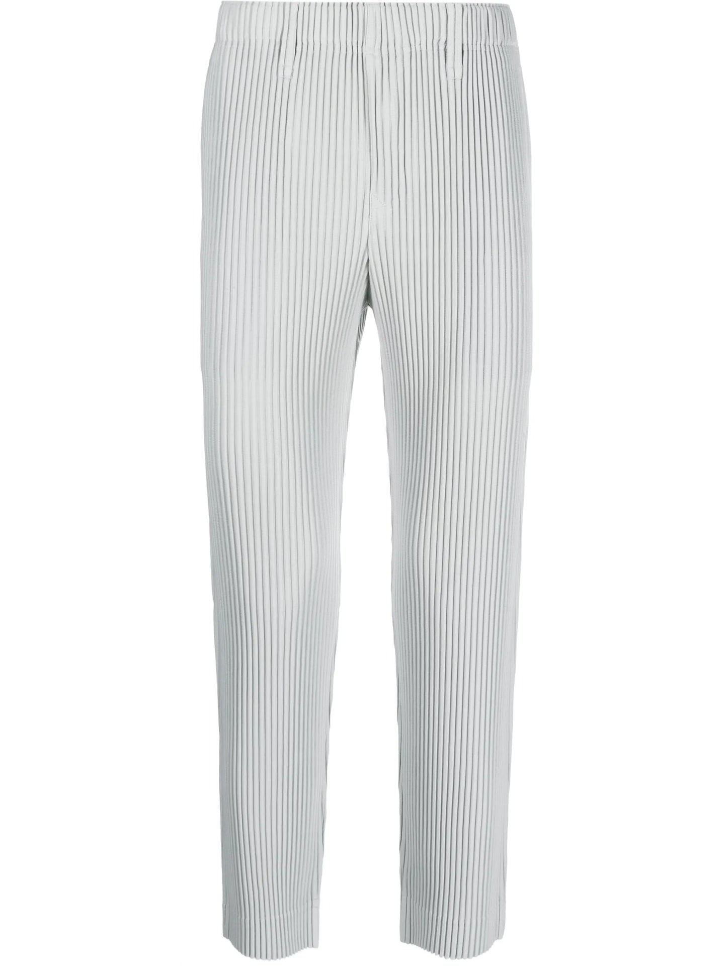 pleated tapered trousers