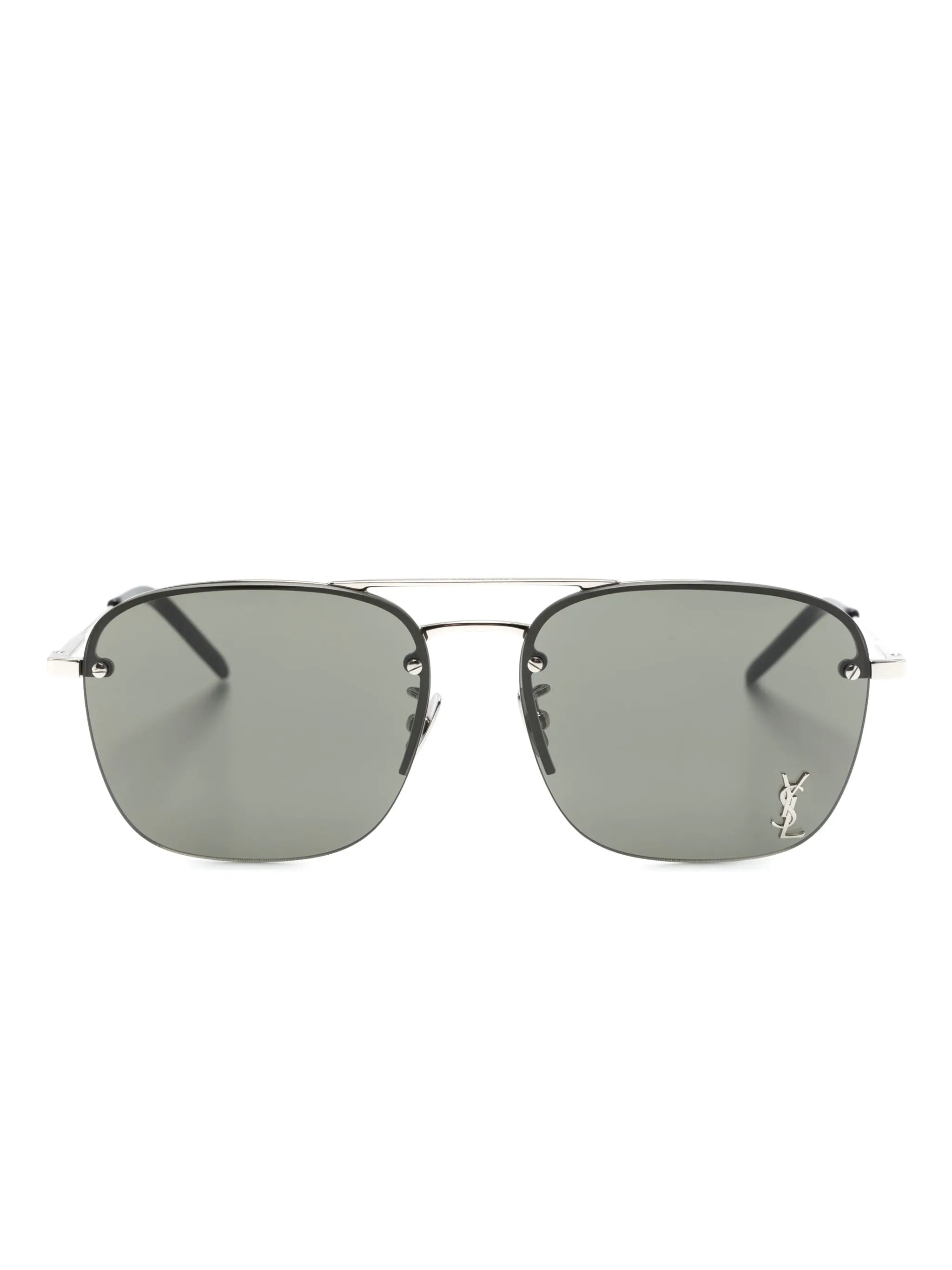 logo-plaque pilot-frame sunglasses