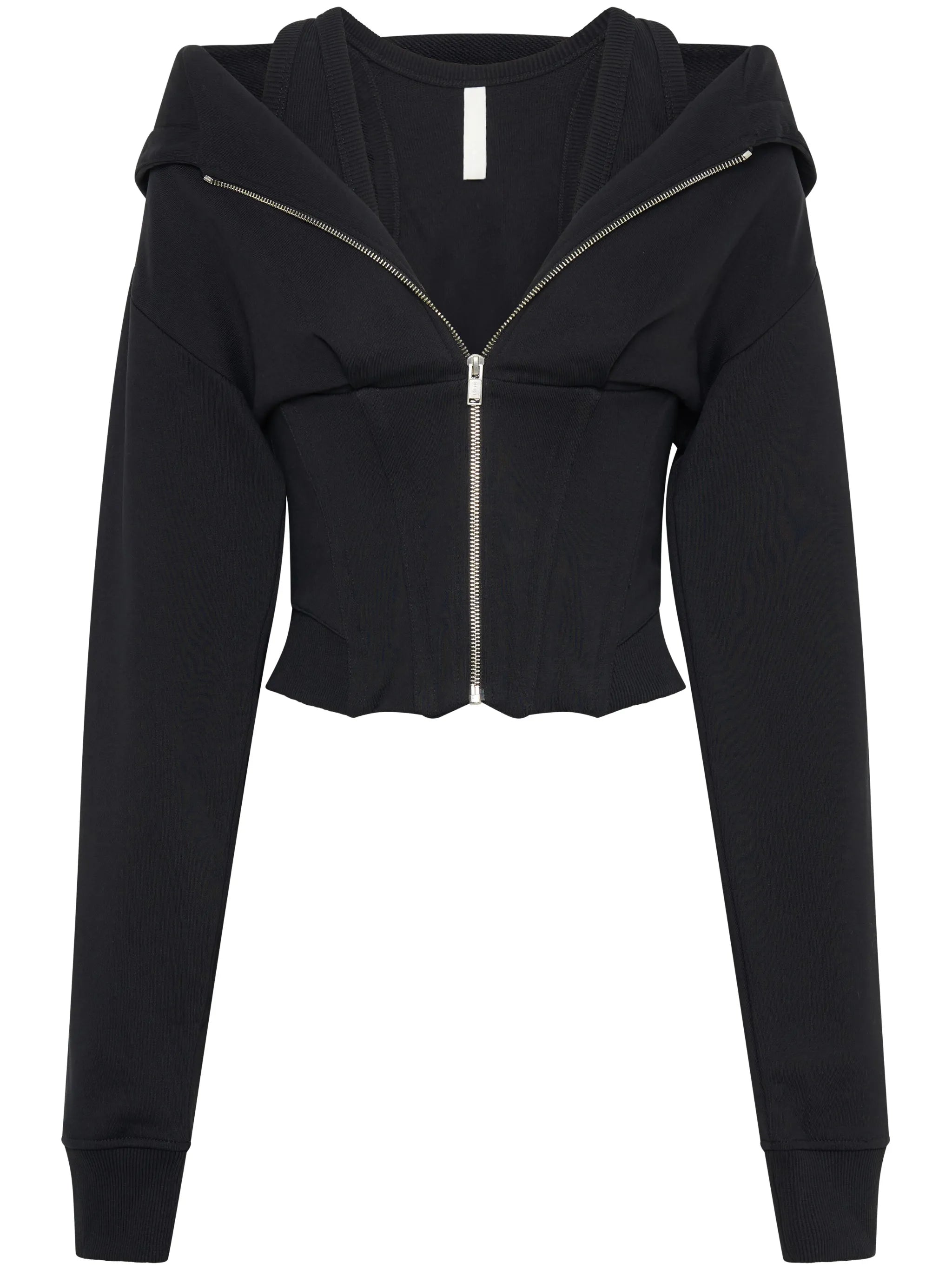 layered corset-style hoodie