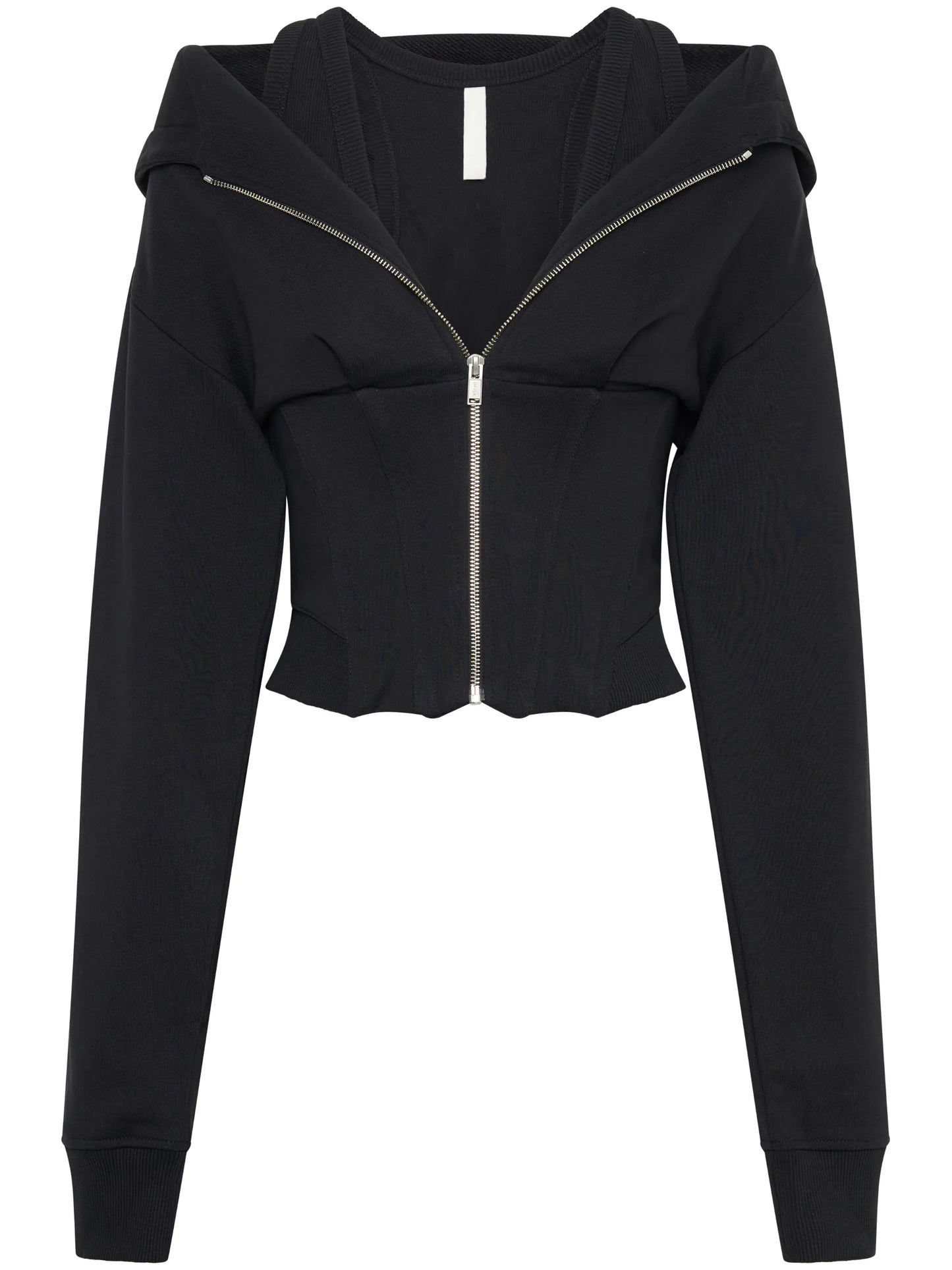 layered corset-style hoodie