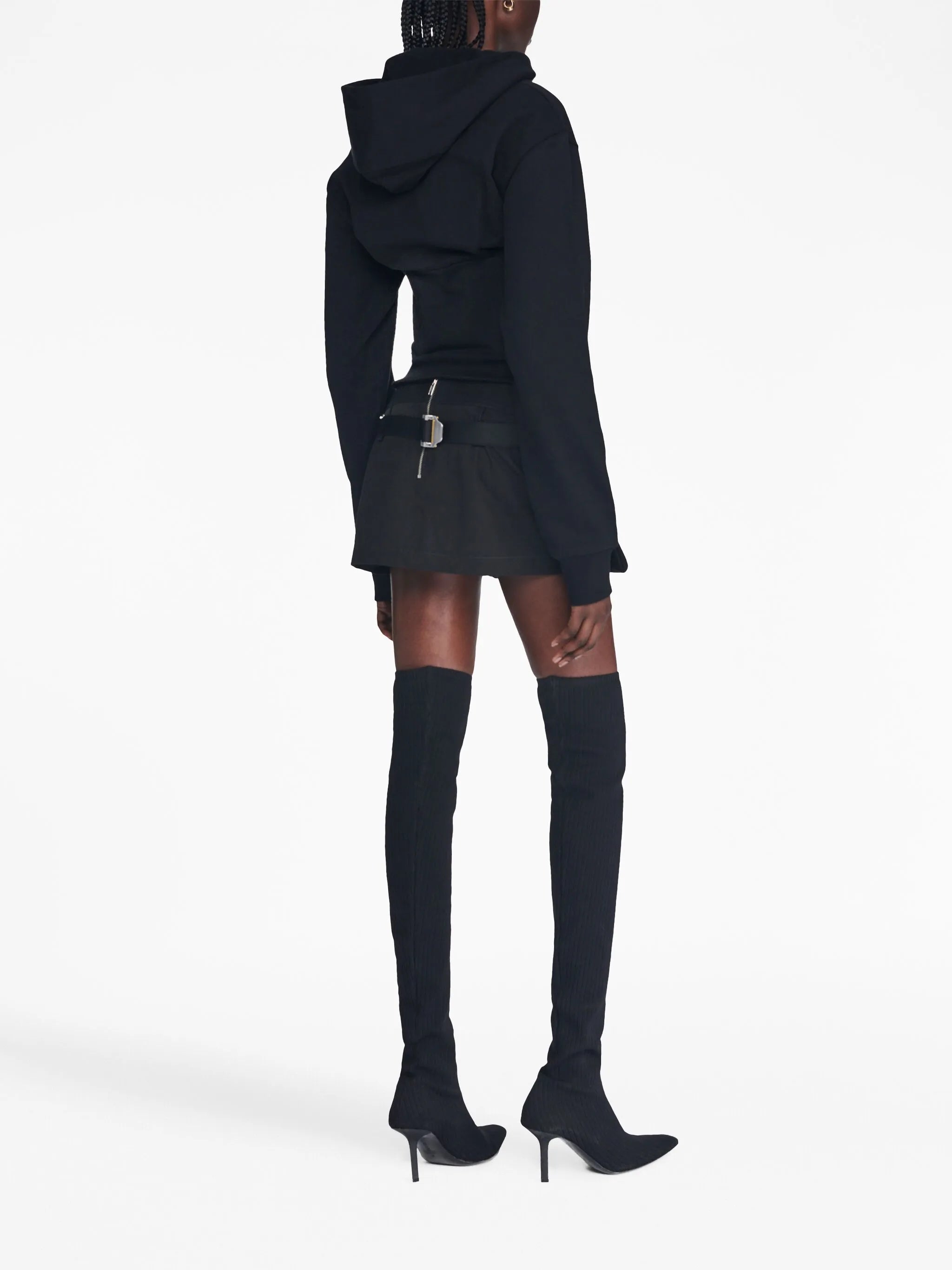 layered corset-style hoodie
