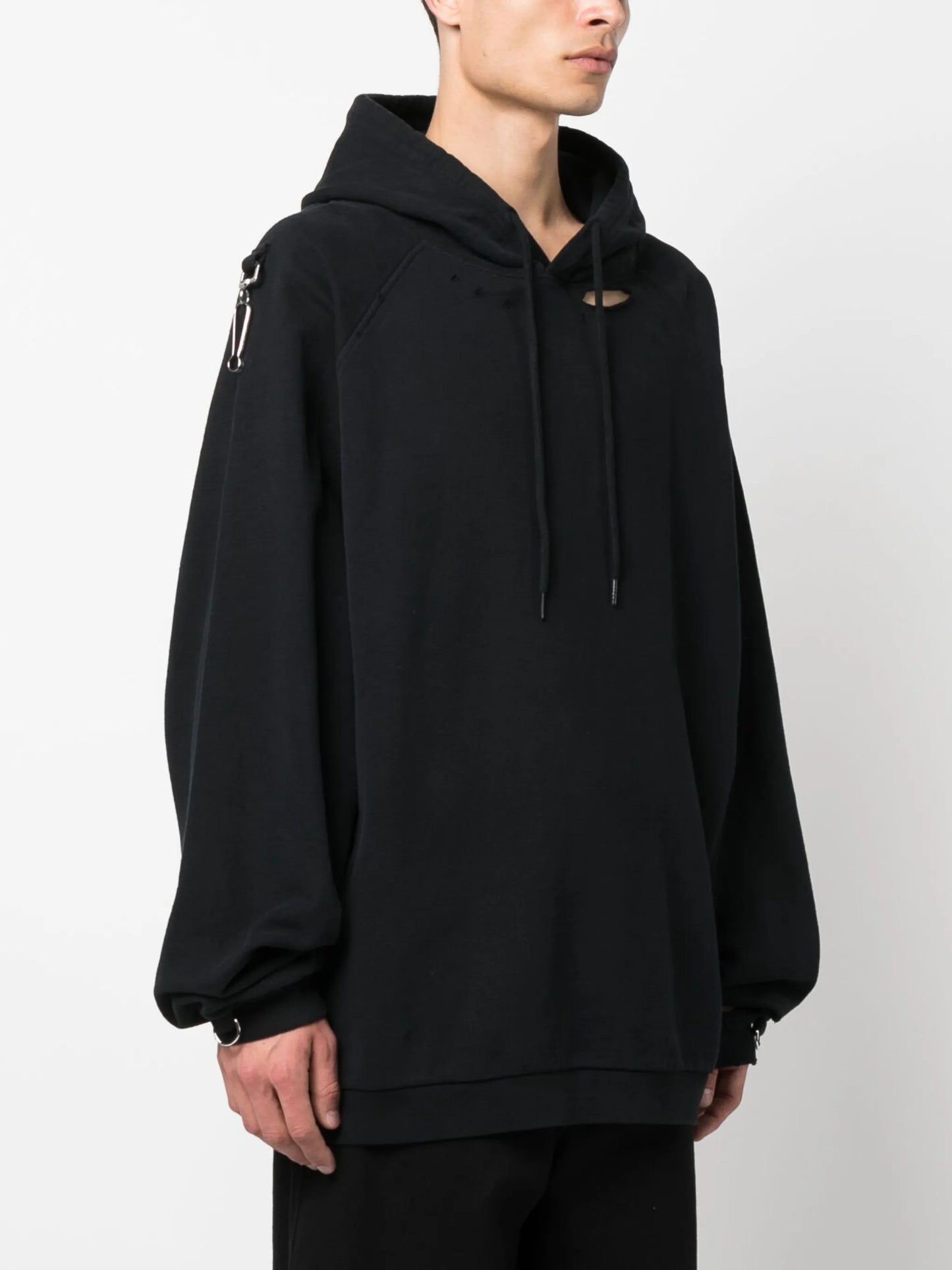 artwork-print cotton hoodie