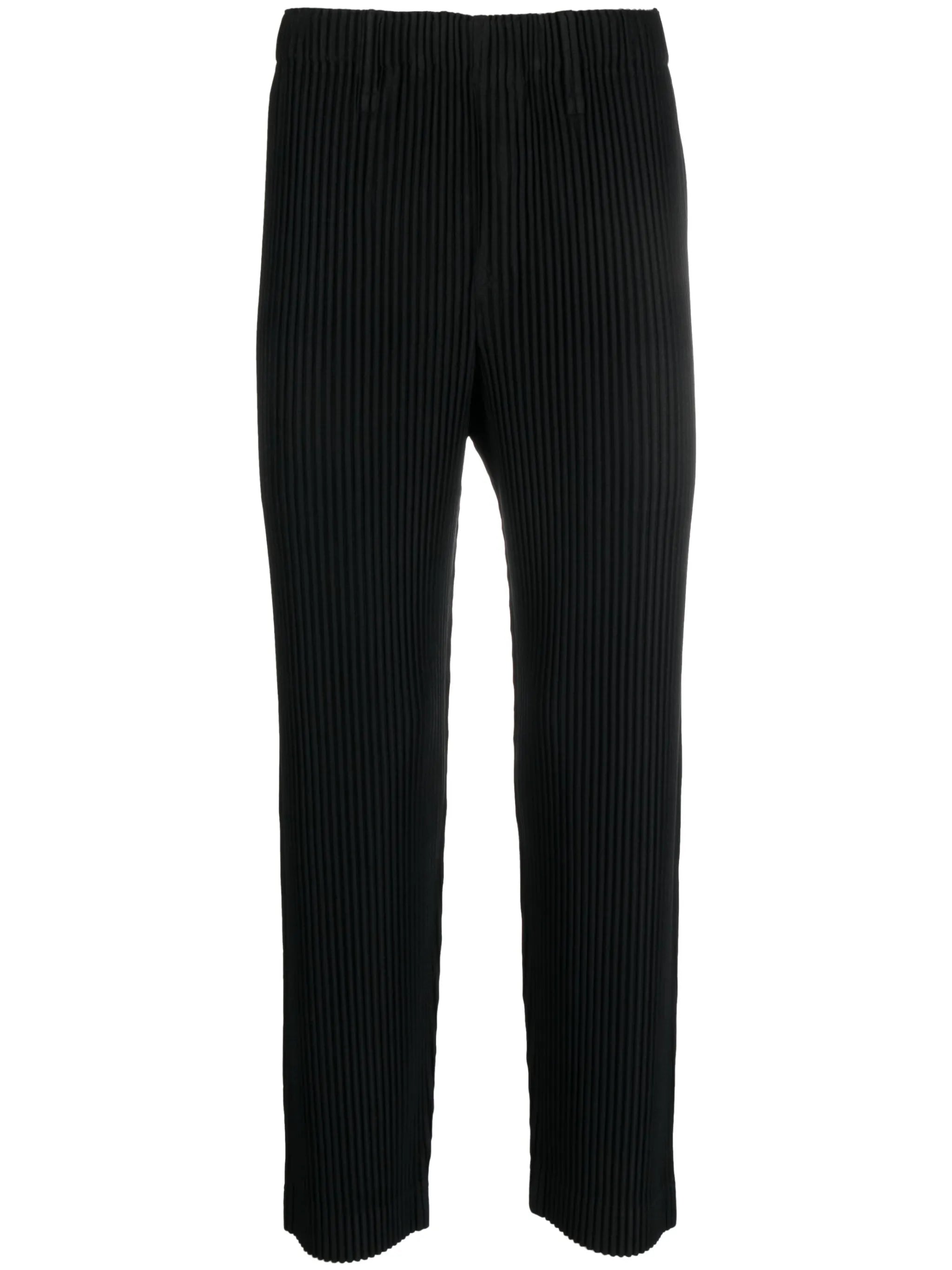 pleated tapered trousers