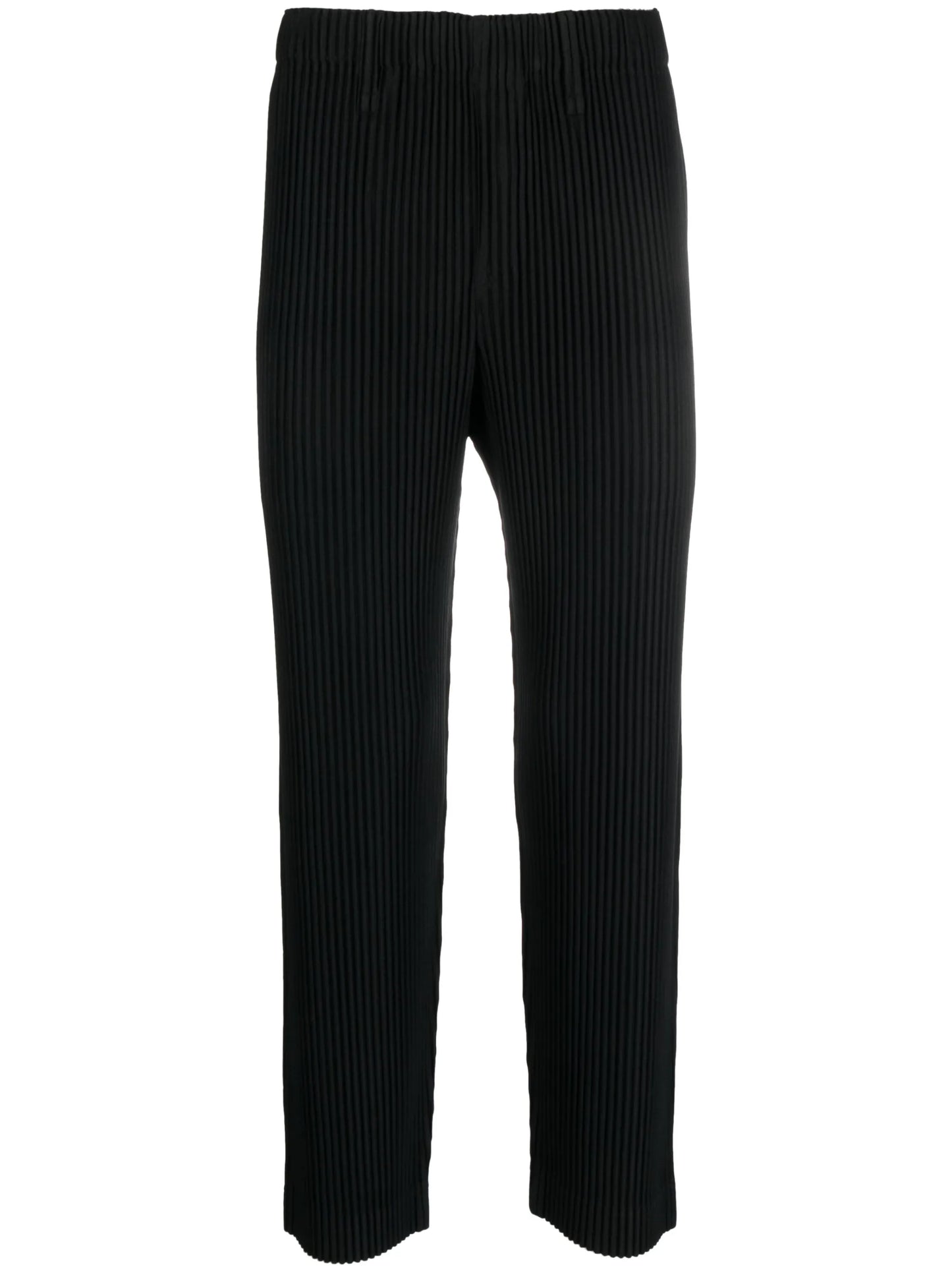 pleated tapered trousers
