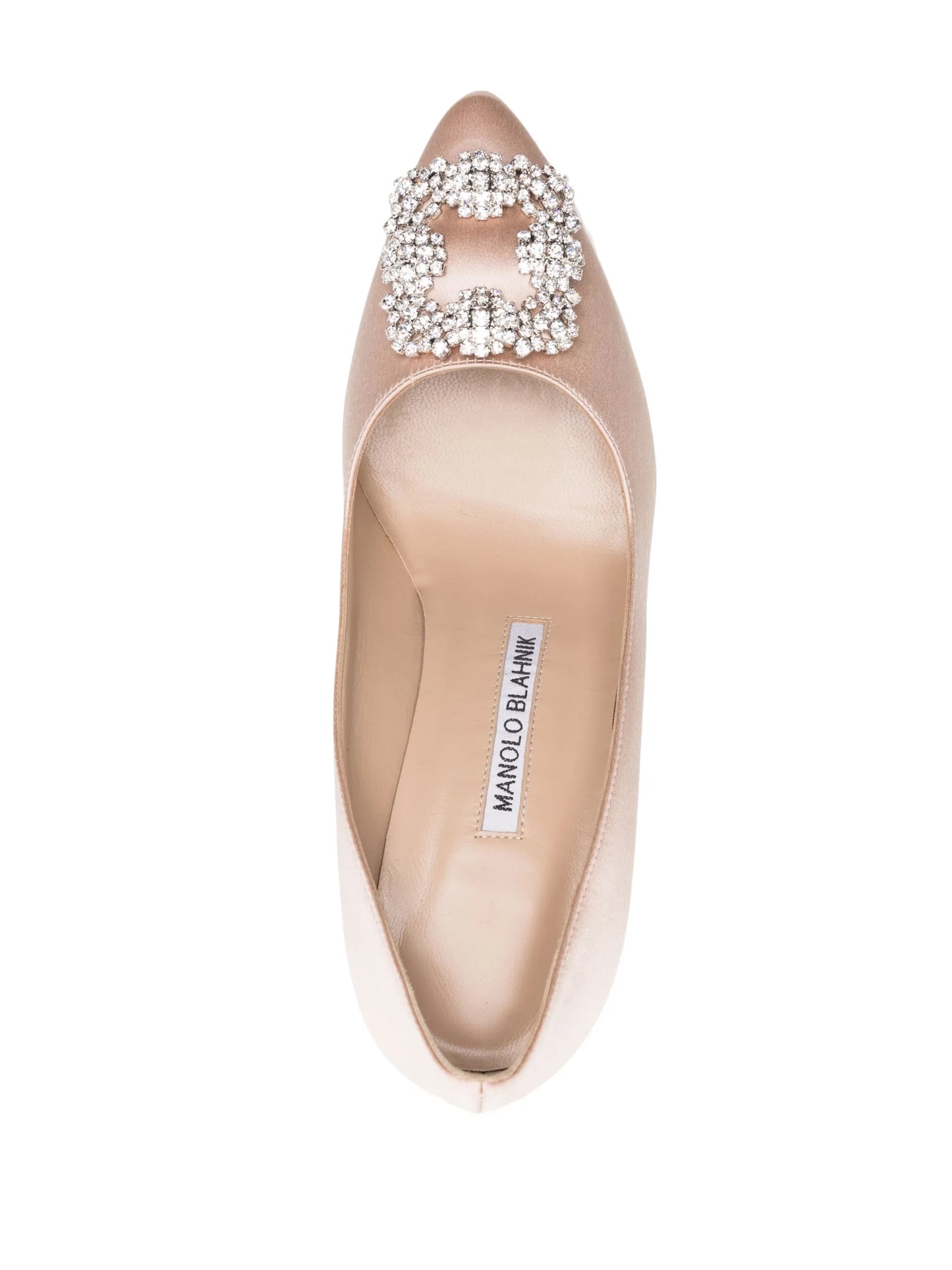 Hangisi 70mm crystal-buckle pumps