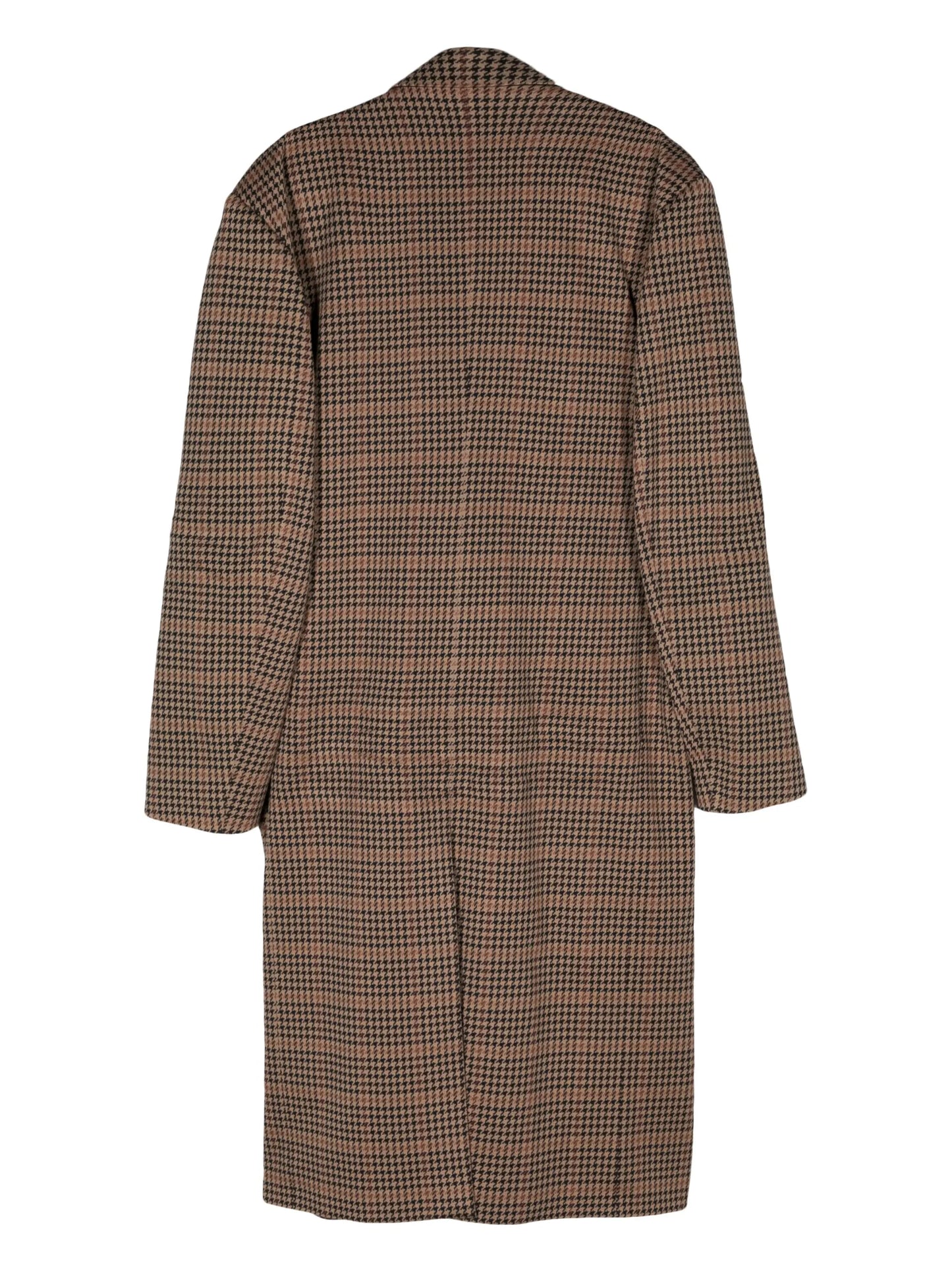 houndstooth single-breasted coat
