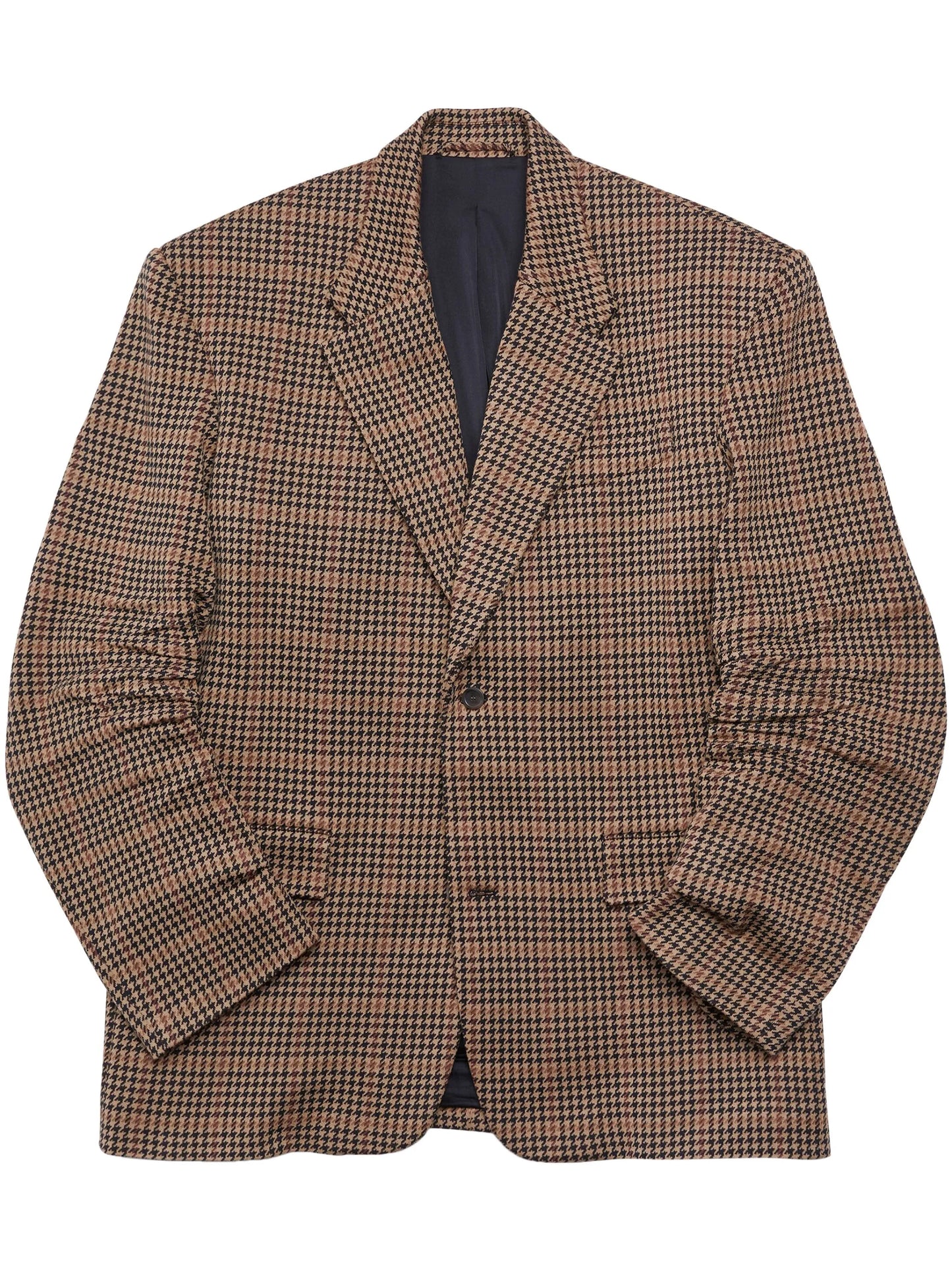 single-breasted check-pattern blazer
