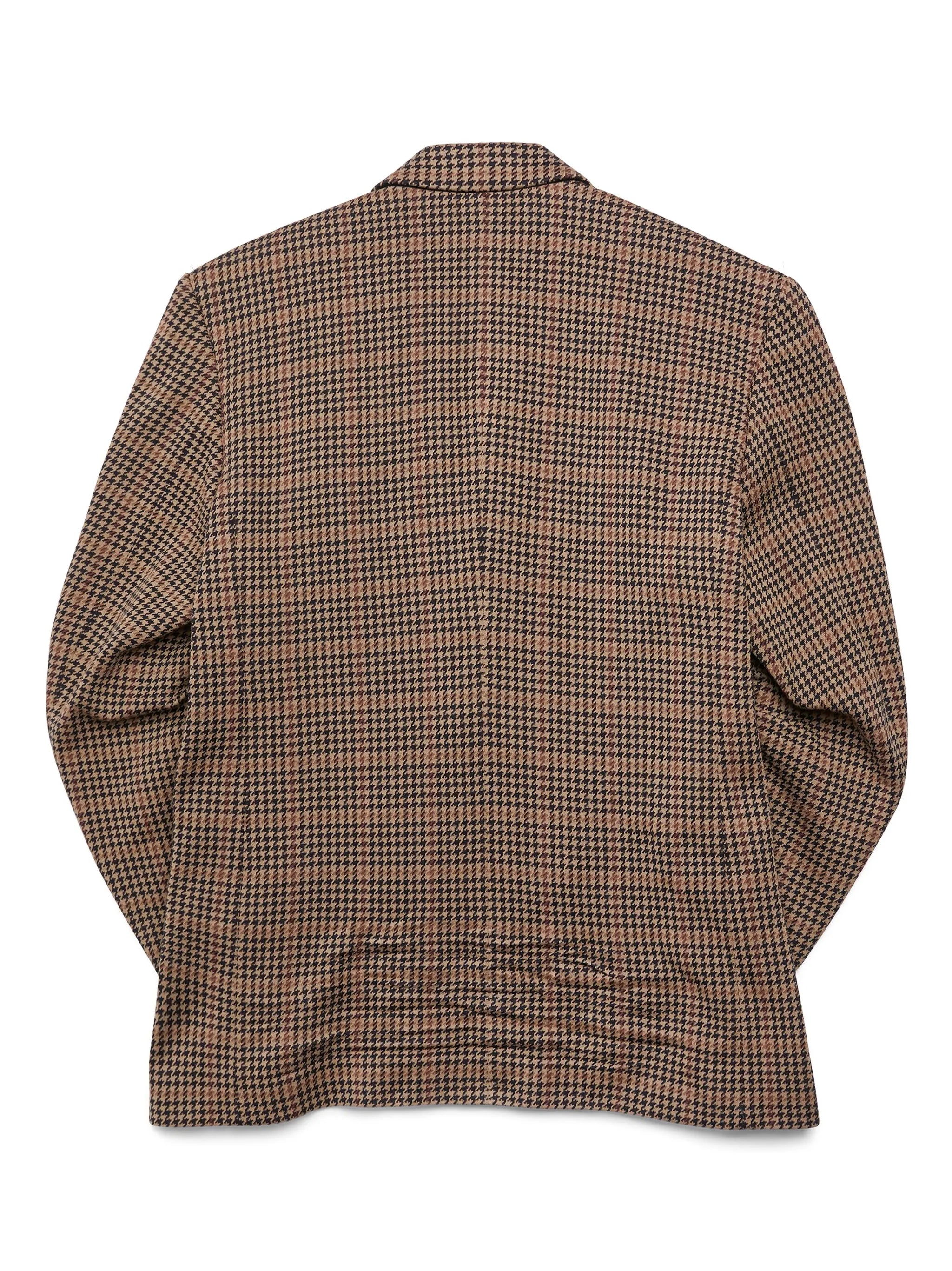 single-breasted check-pattern blazer