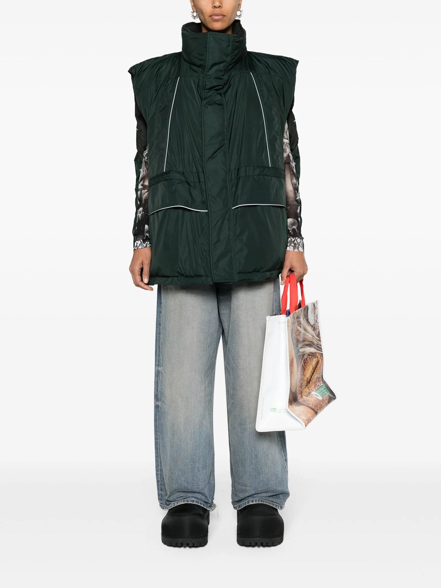 logo-print gilet