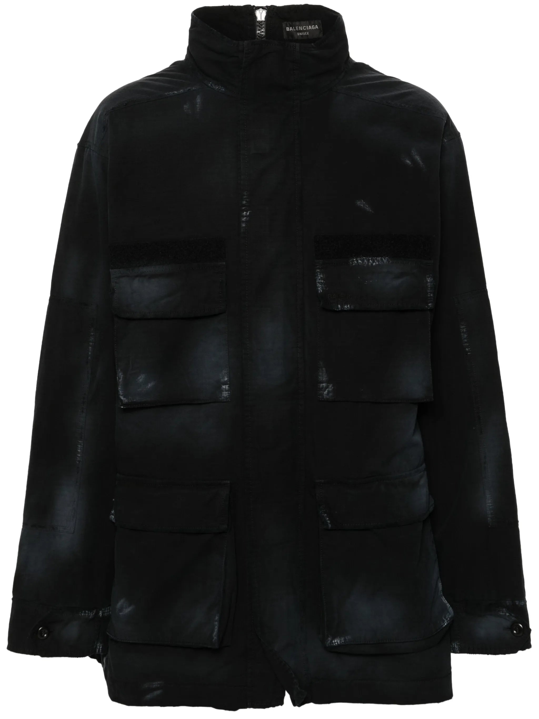 distressed parka