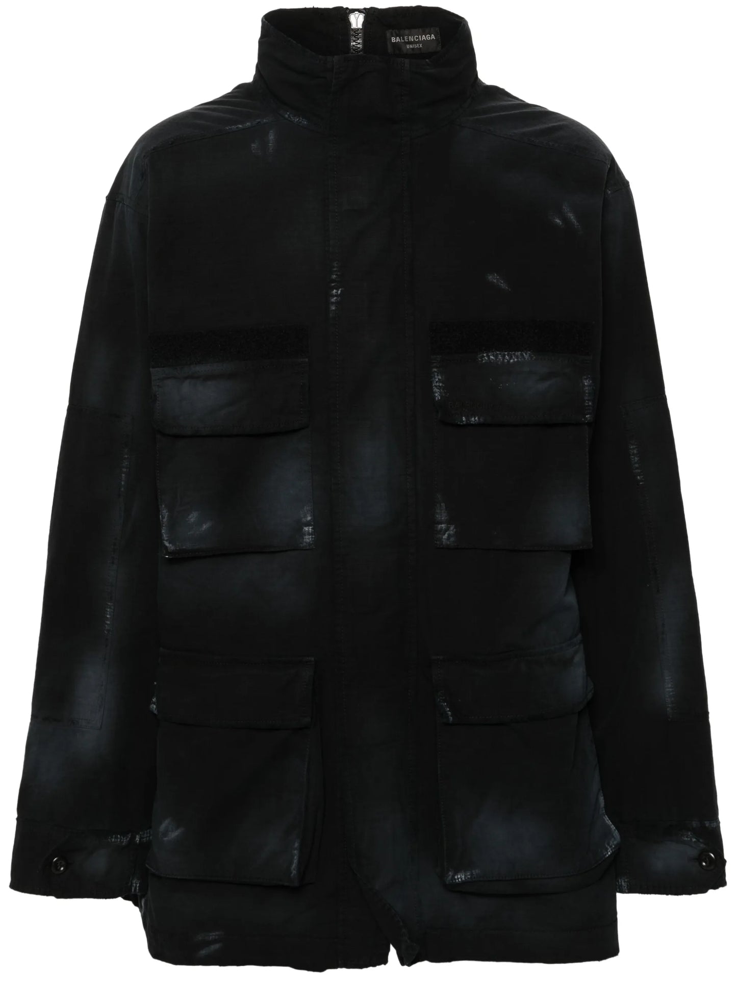 distressed parka