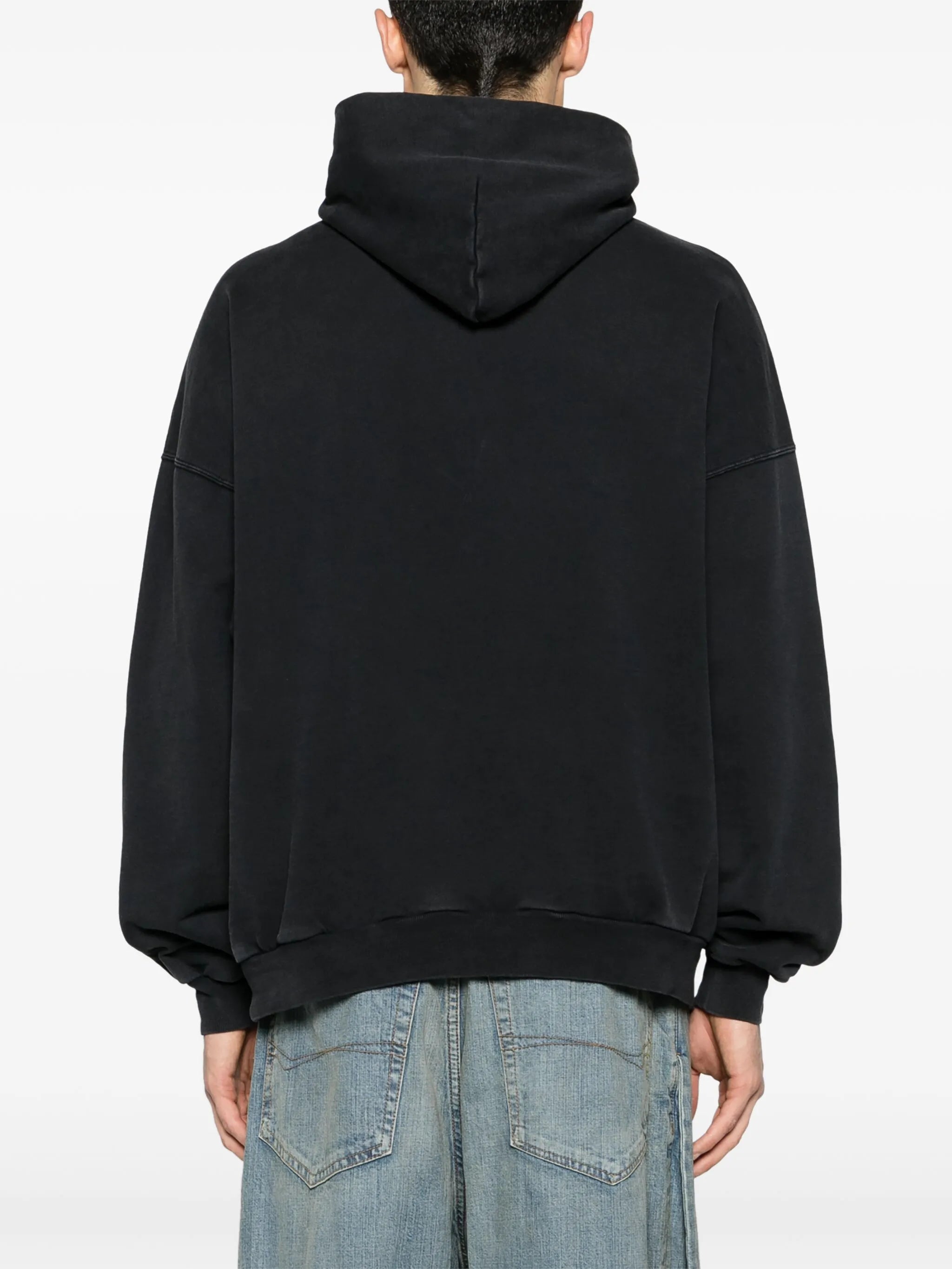 logo-embroidered cotton hoodie