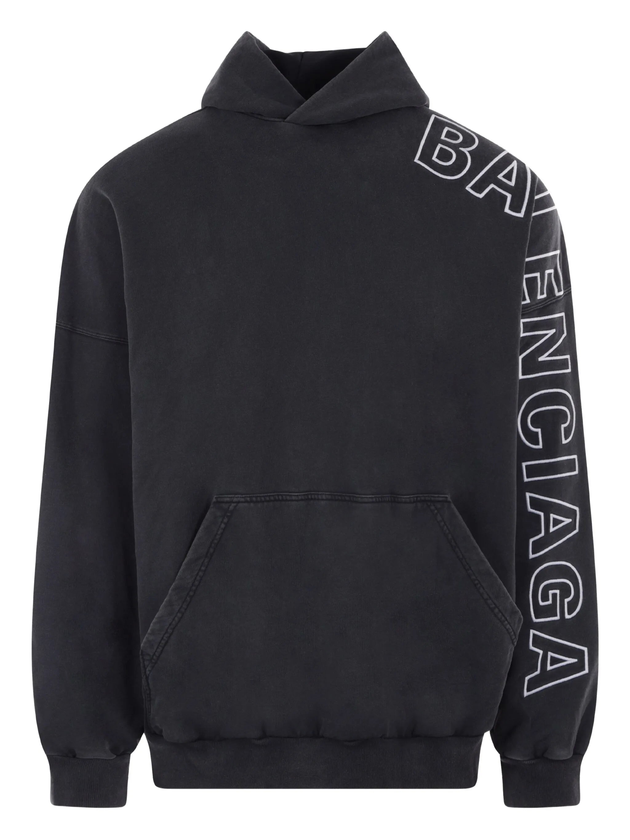 logo-embroidered cotton hoodie