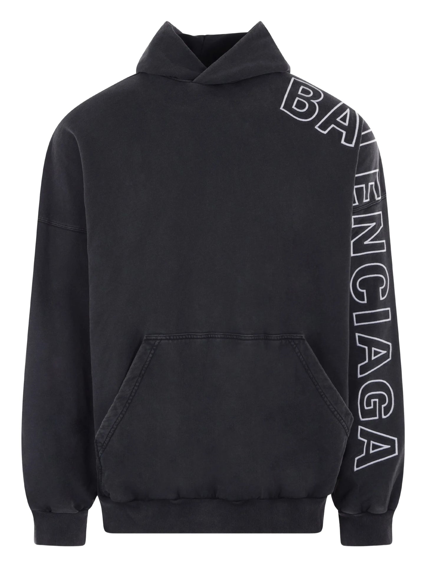logo-embroidered cotton hoodie