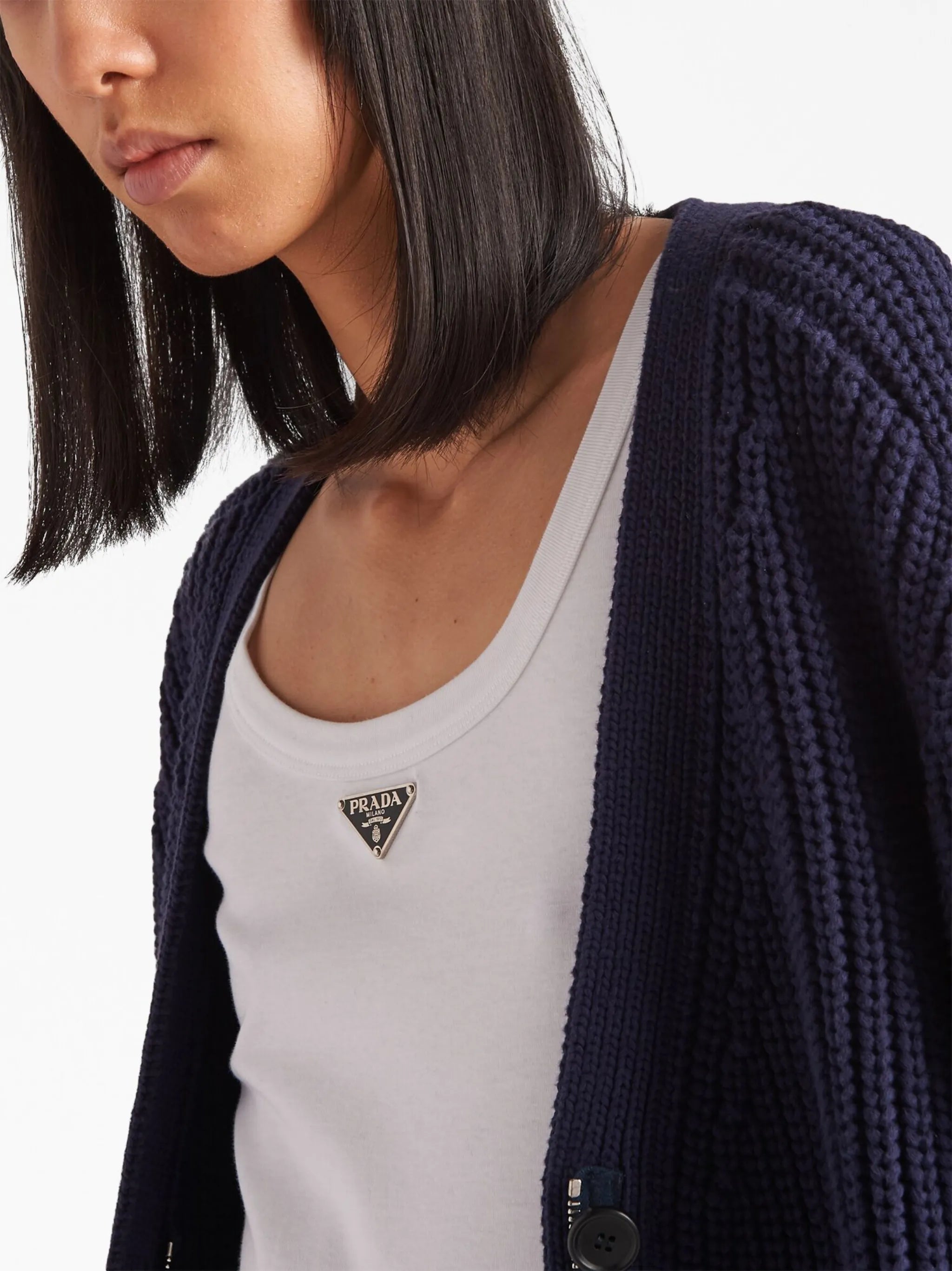 logo-plaque sleeveless dress