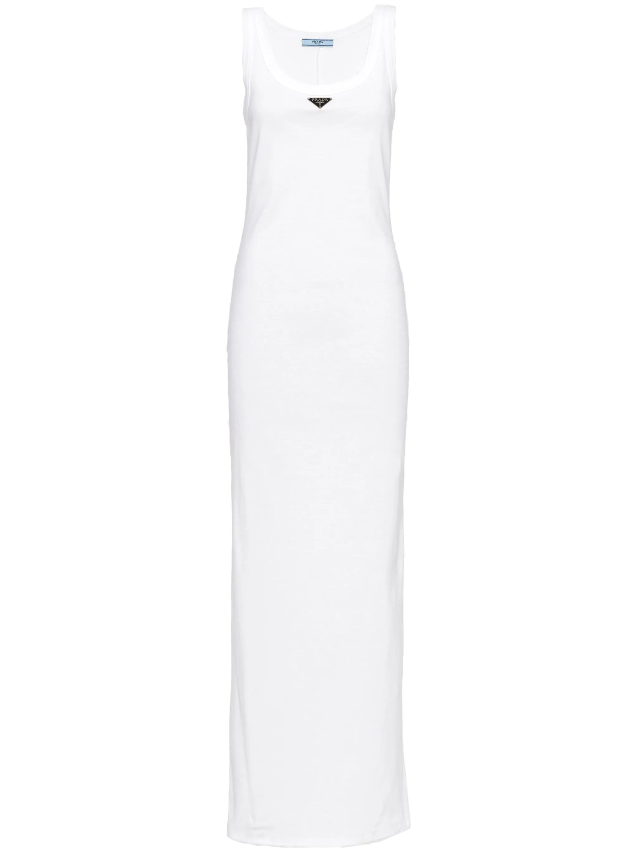 logo-plaque sleeveless dress