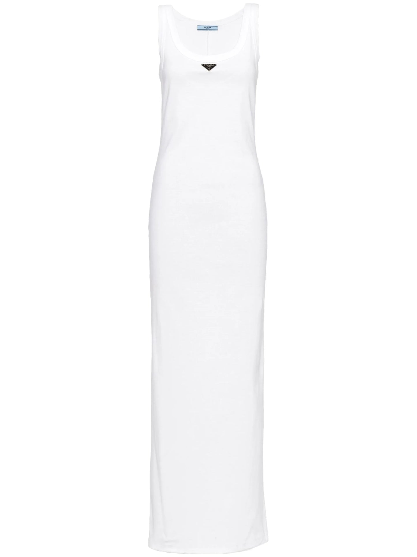 logo-plaque sleeveless dress