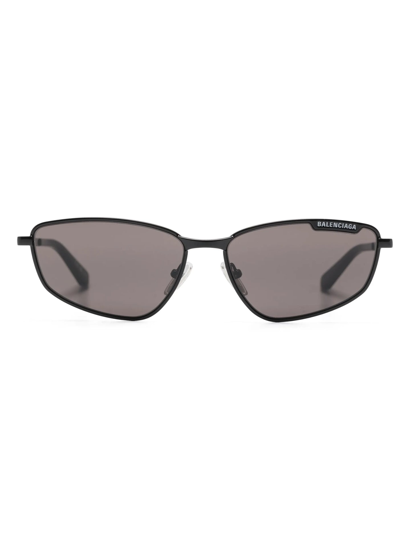 logo-embossed geometric-frame sunglasses