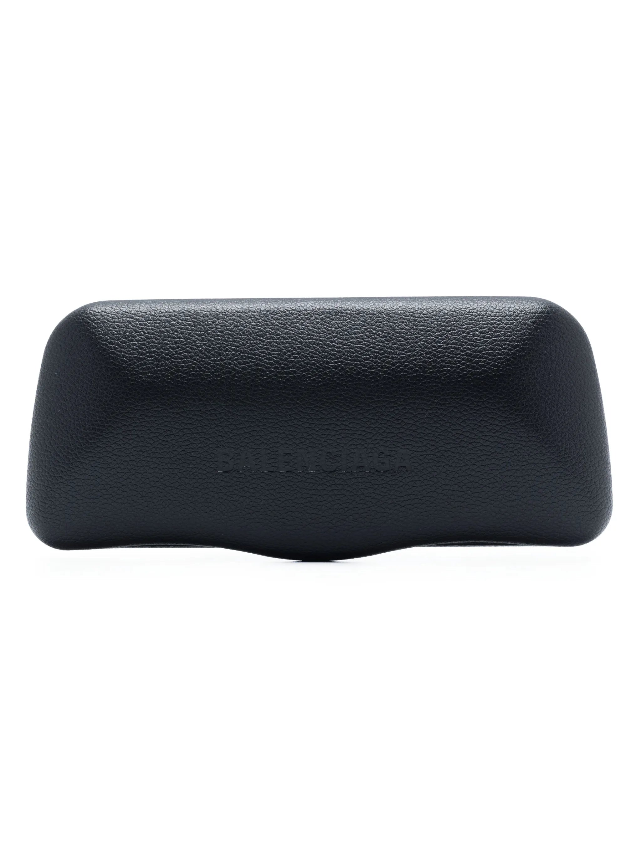 logo-embossed geometric-frame sunglasses