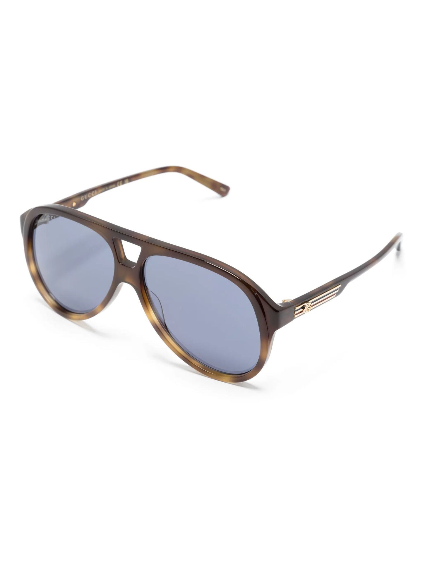 tortoiseshell pilot-frame sunglasses