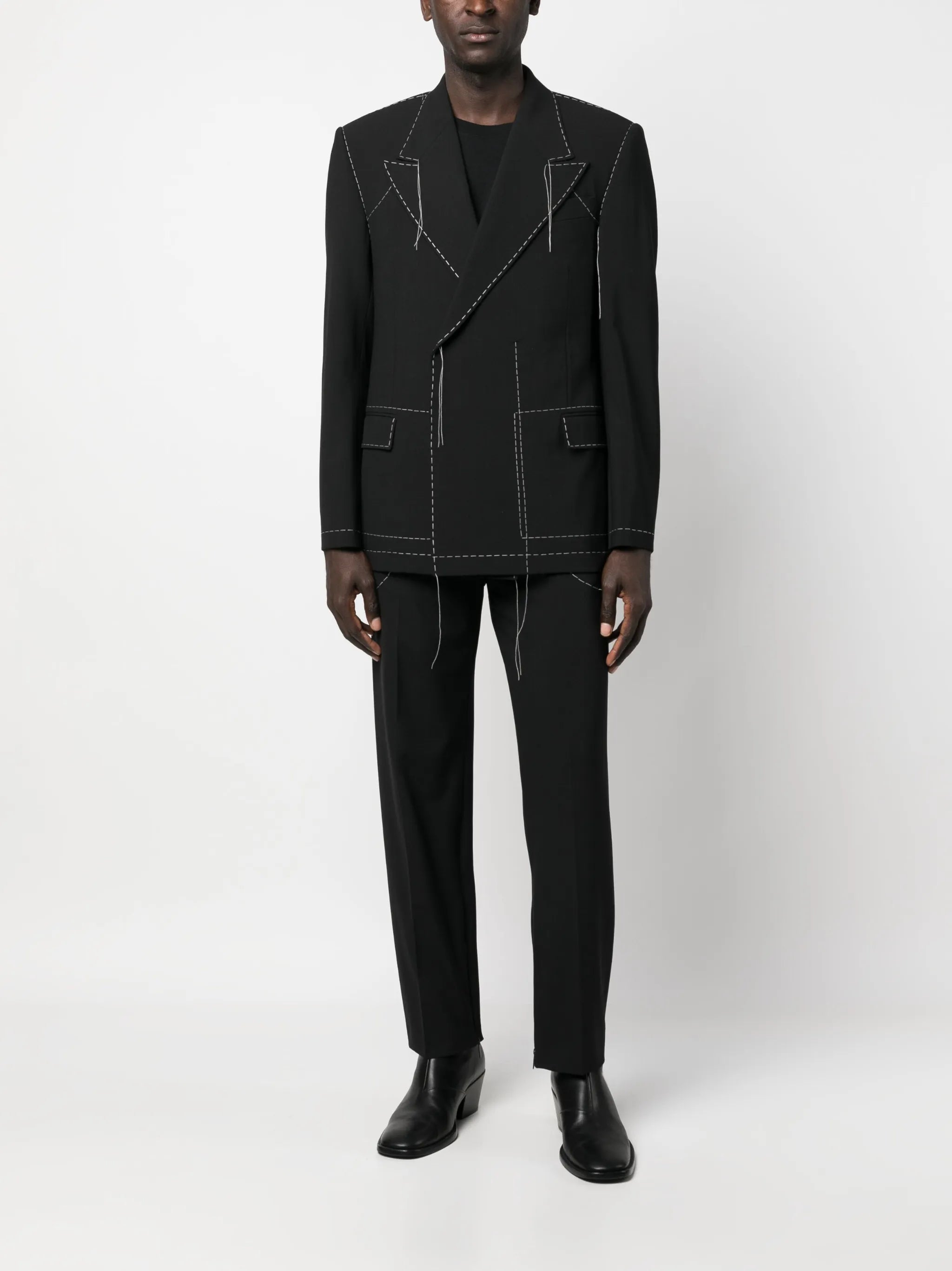 Stitch tailored double-breasted blazer