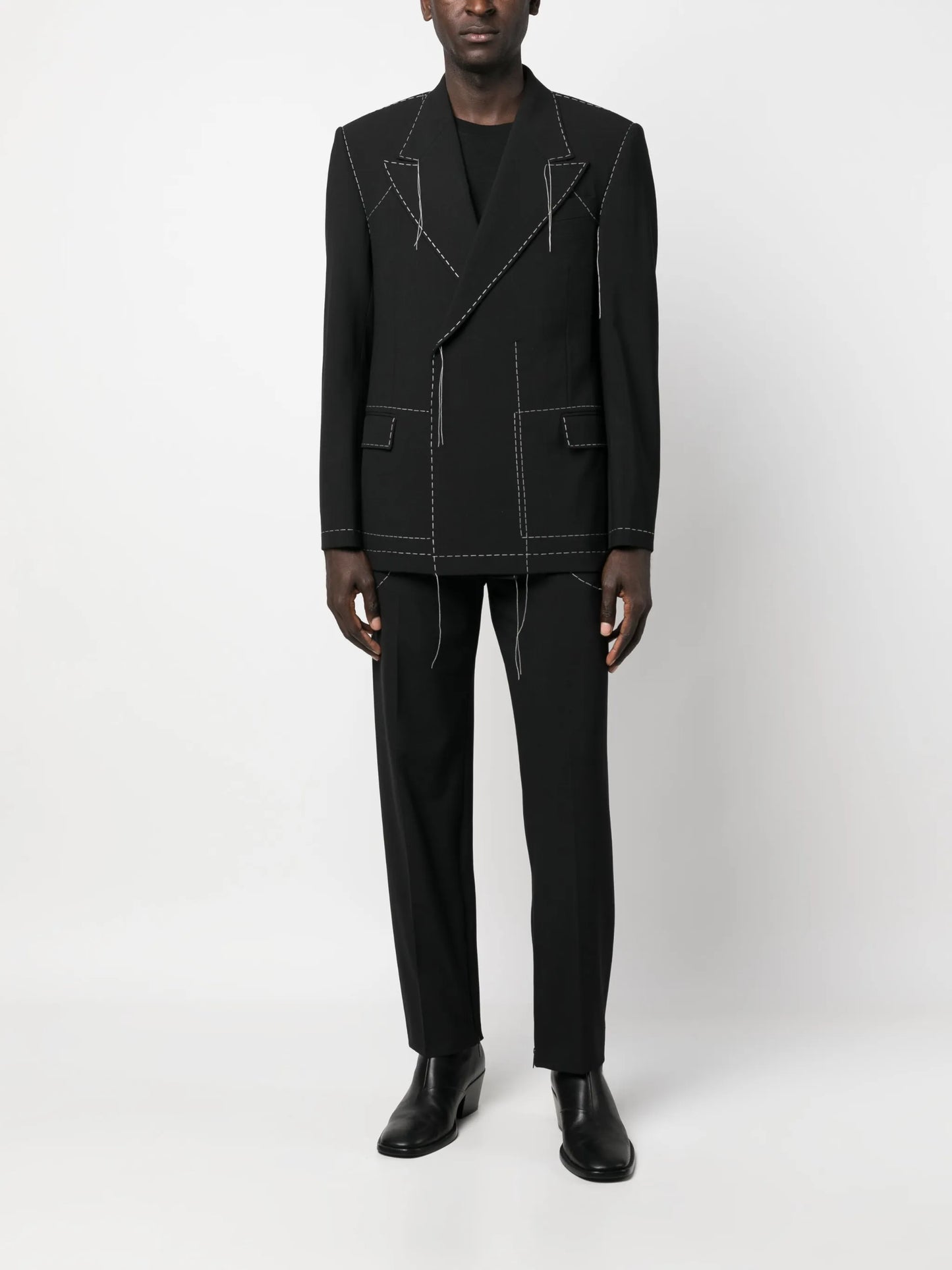 Stitch tailored double-breasted blazer
