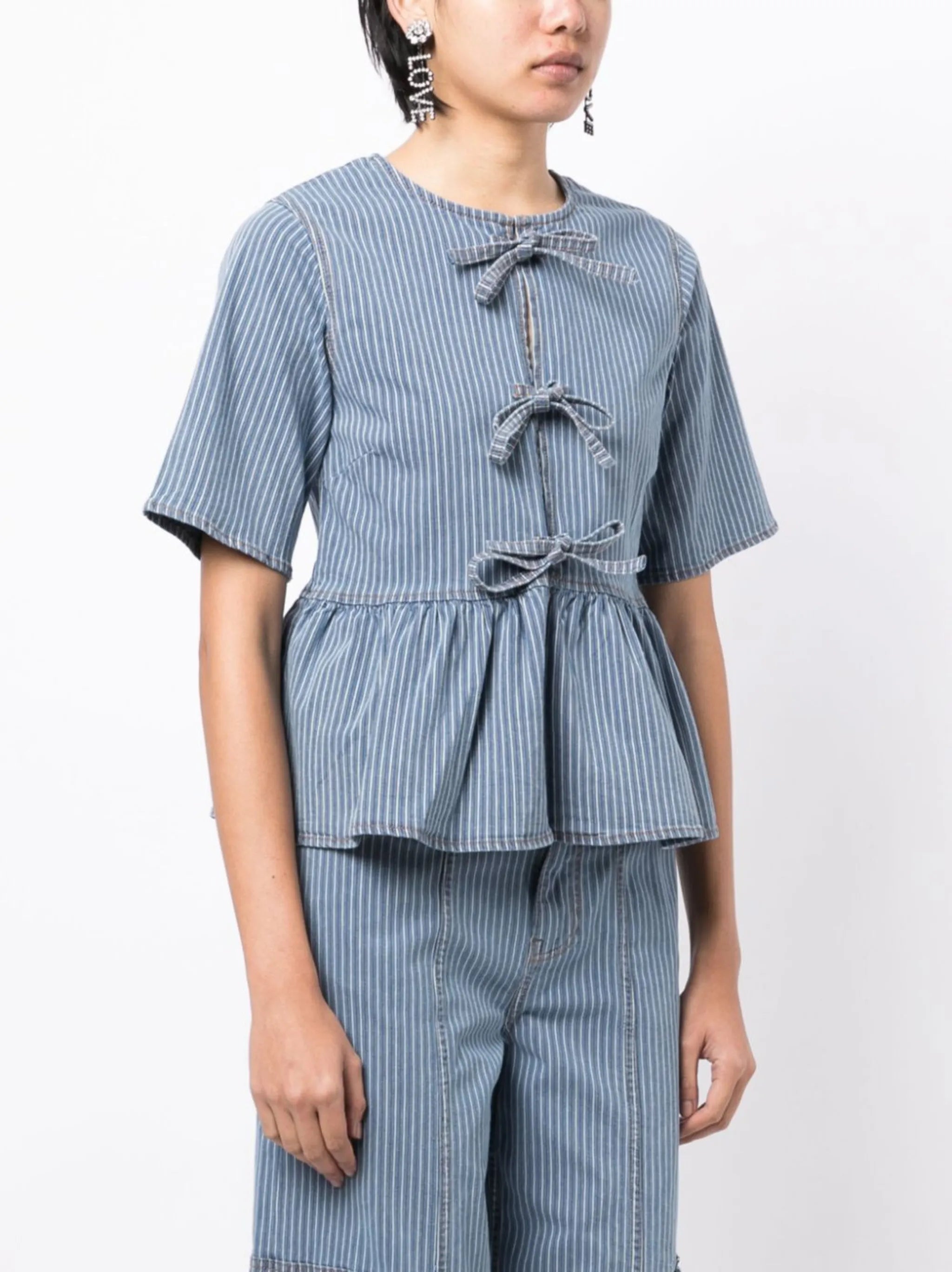 striped organic cotton blouse