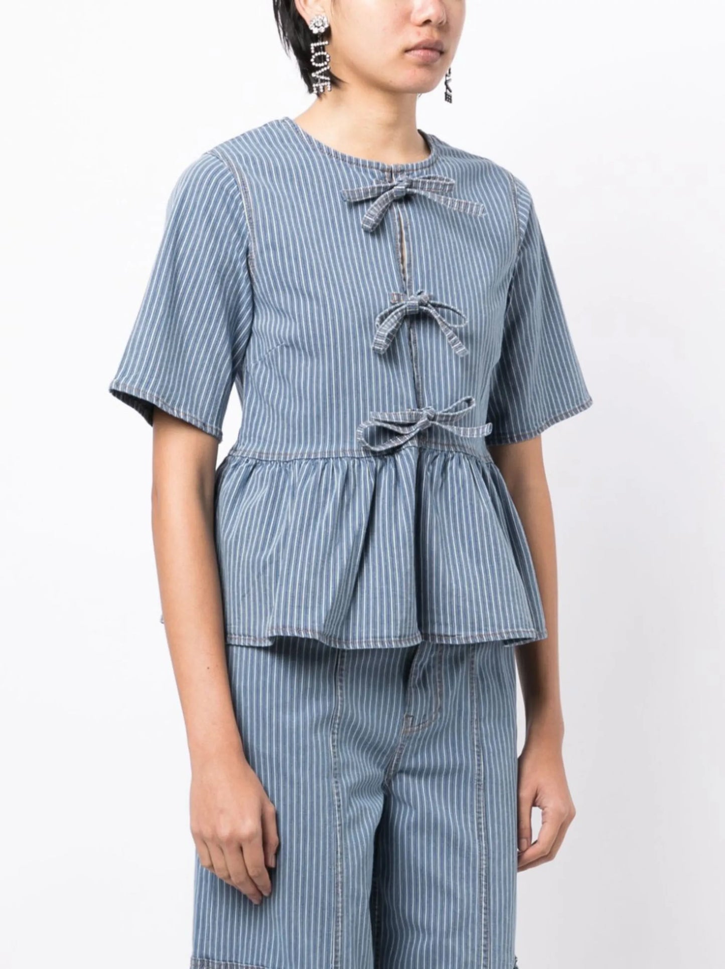 striped organic cotton blouse