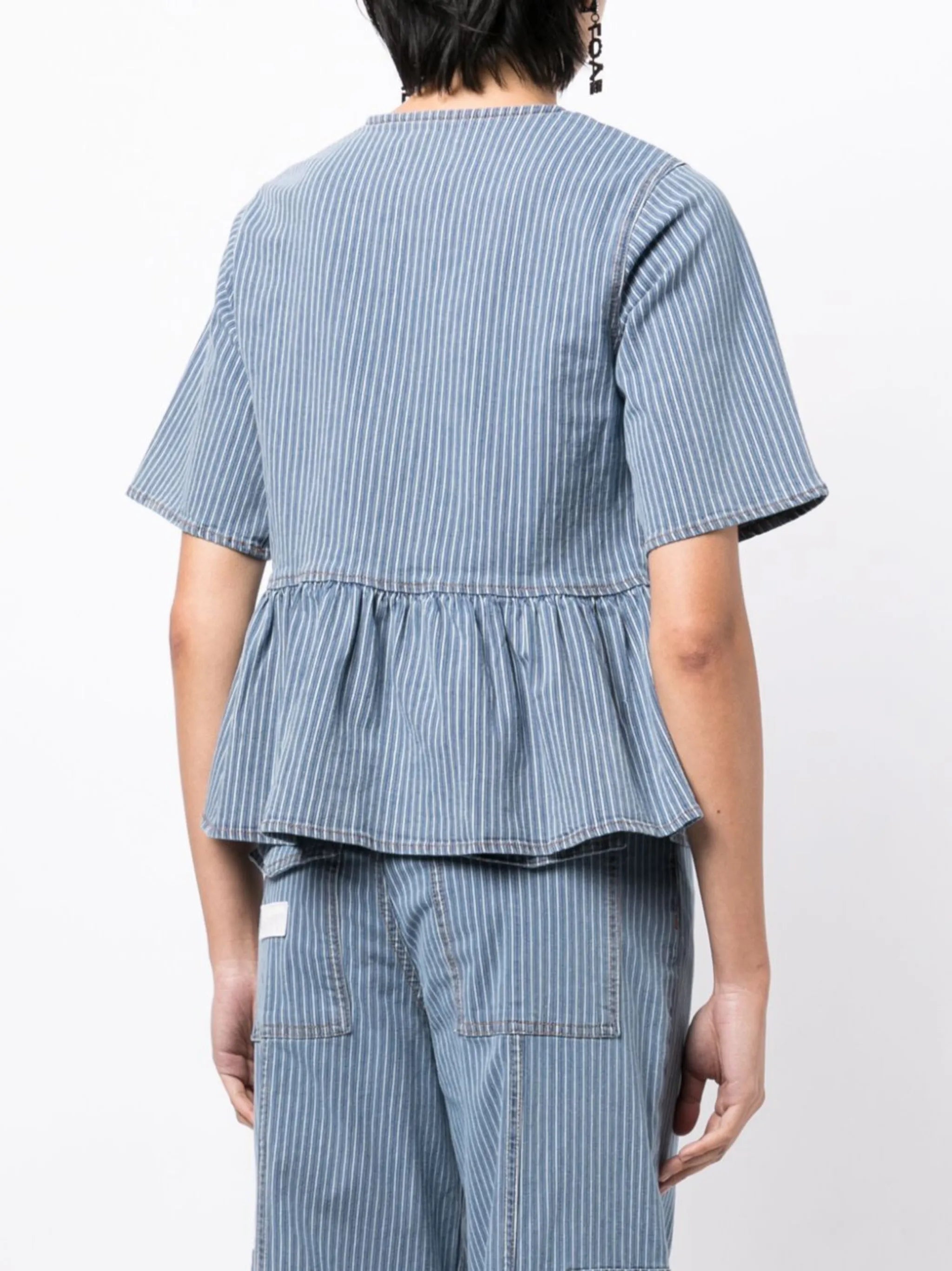 striped organic cotton blouse
