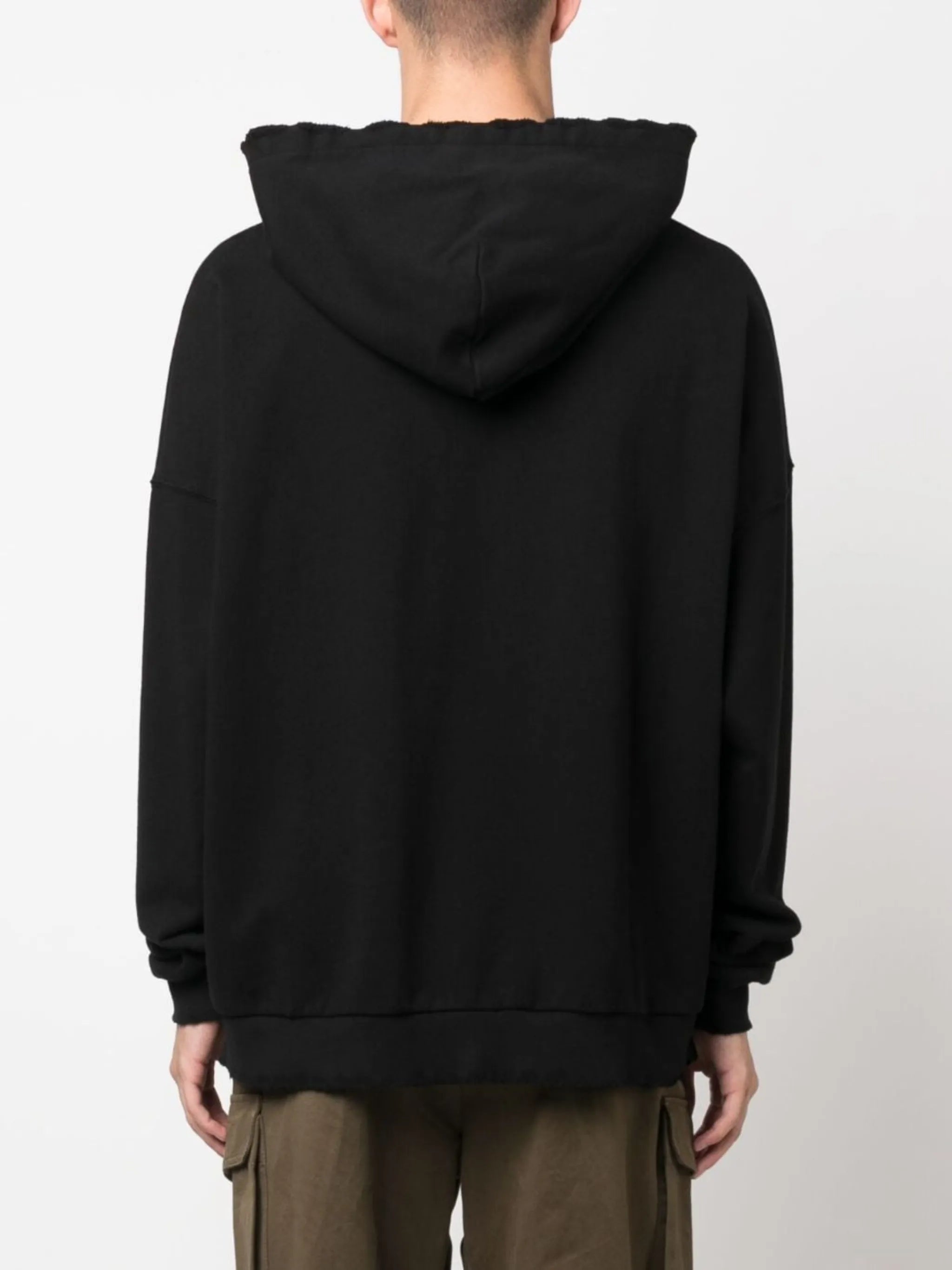logo-embroidered cotton hoodie