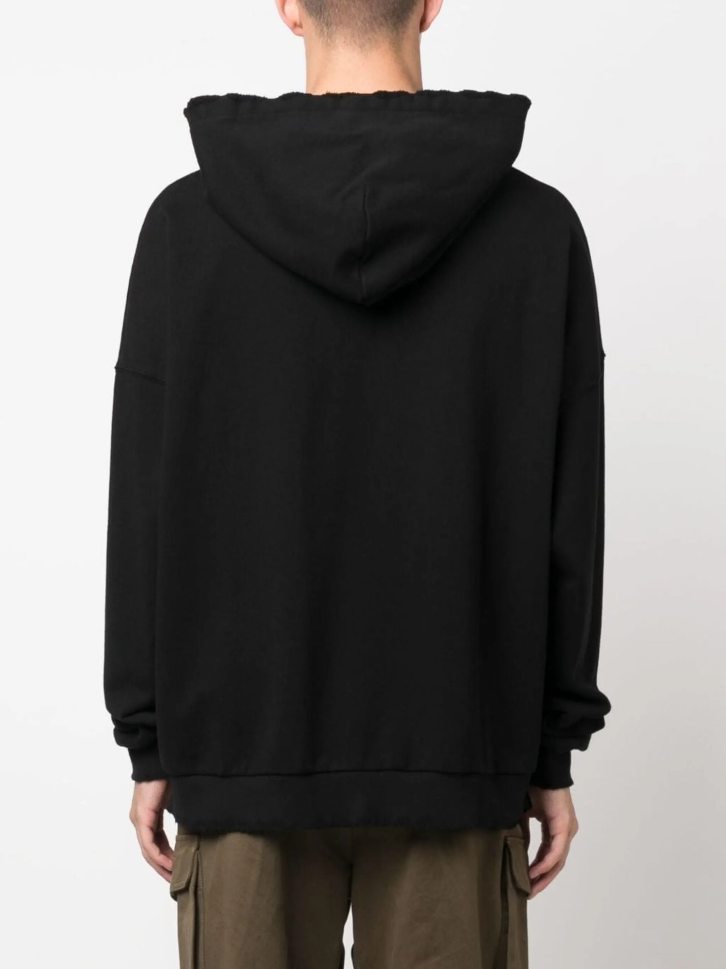 logo-embroidered cotton hoodie